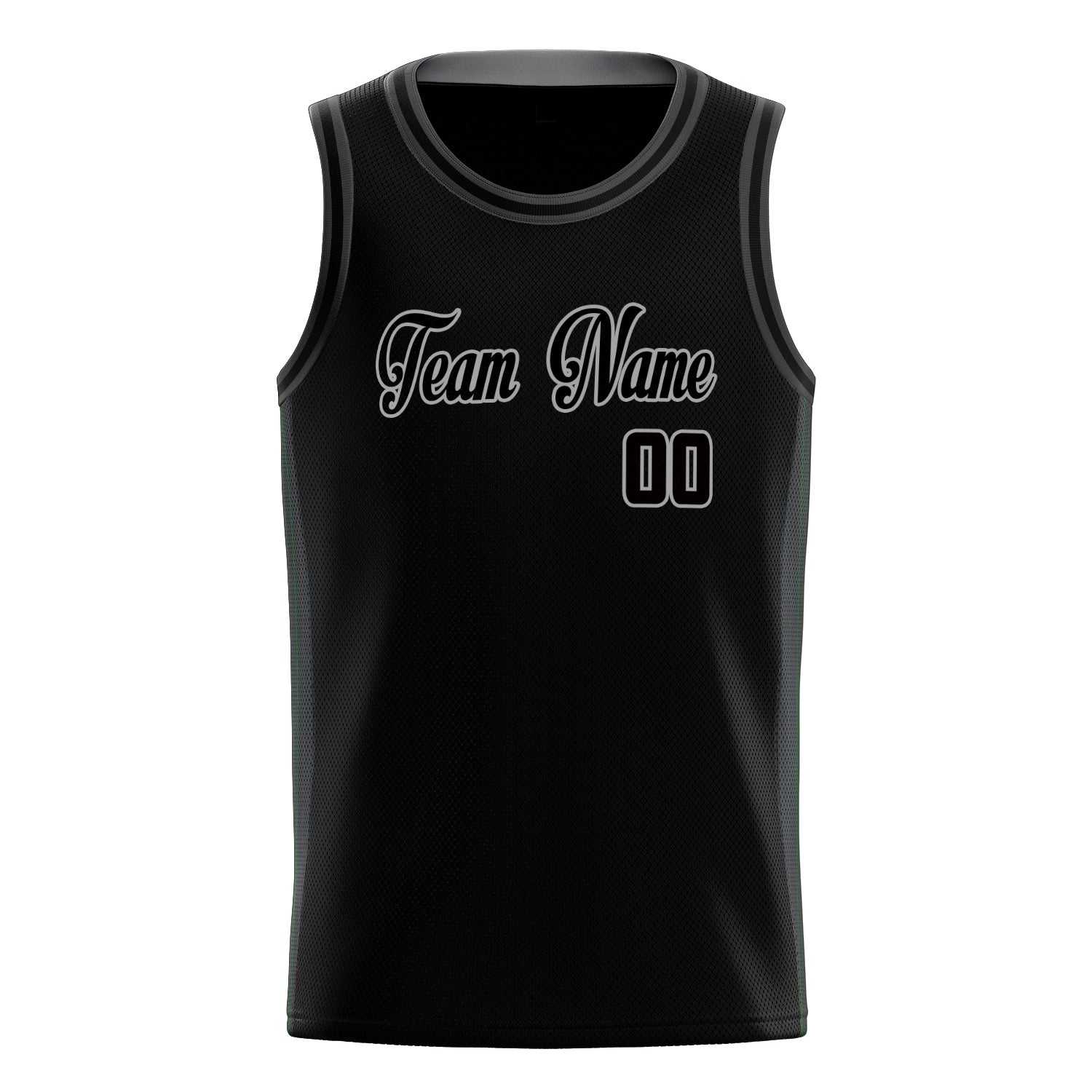 Benutzerdefiniertes Professionelles Schwarz Grau Basketballtrikot