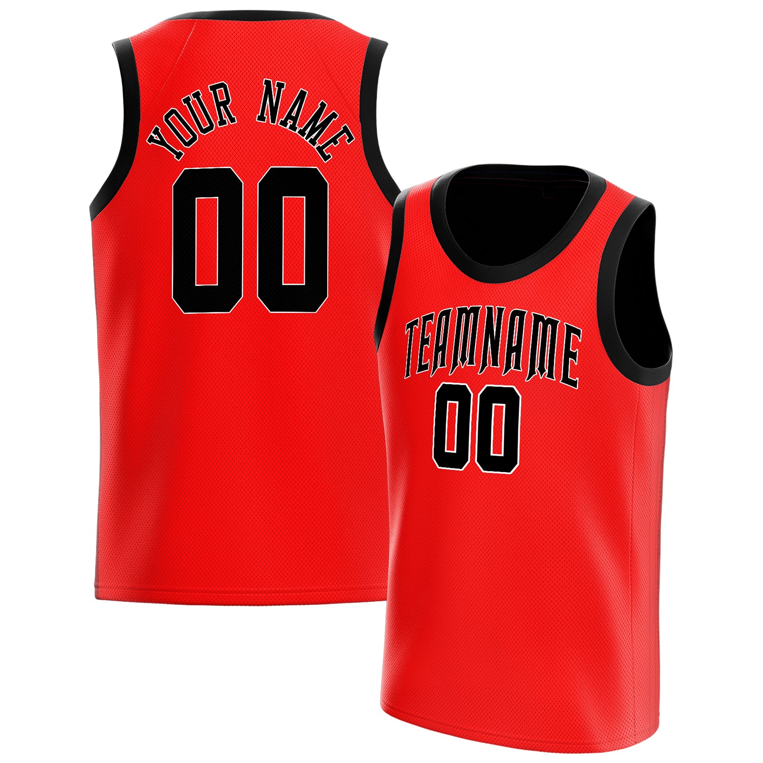 Benutzerdefiniertes Professionelles Rot Schwarz Basketballtrikot BS01240621HF141