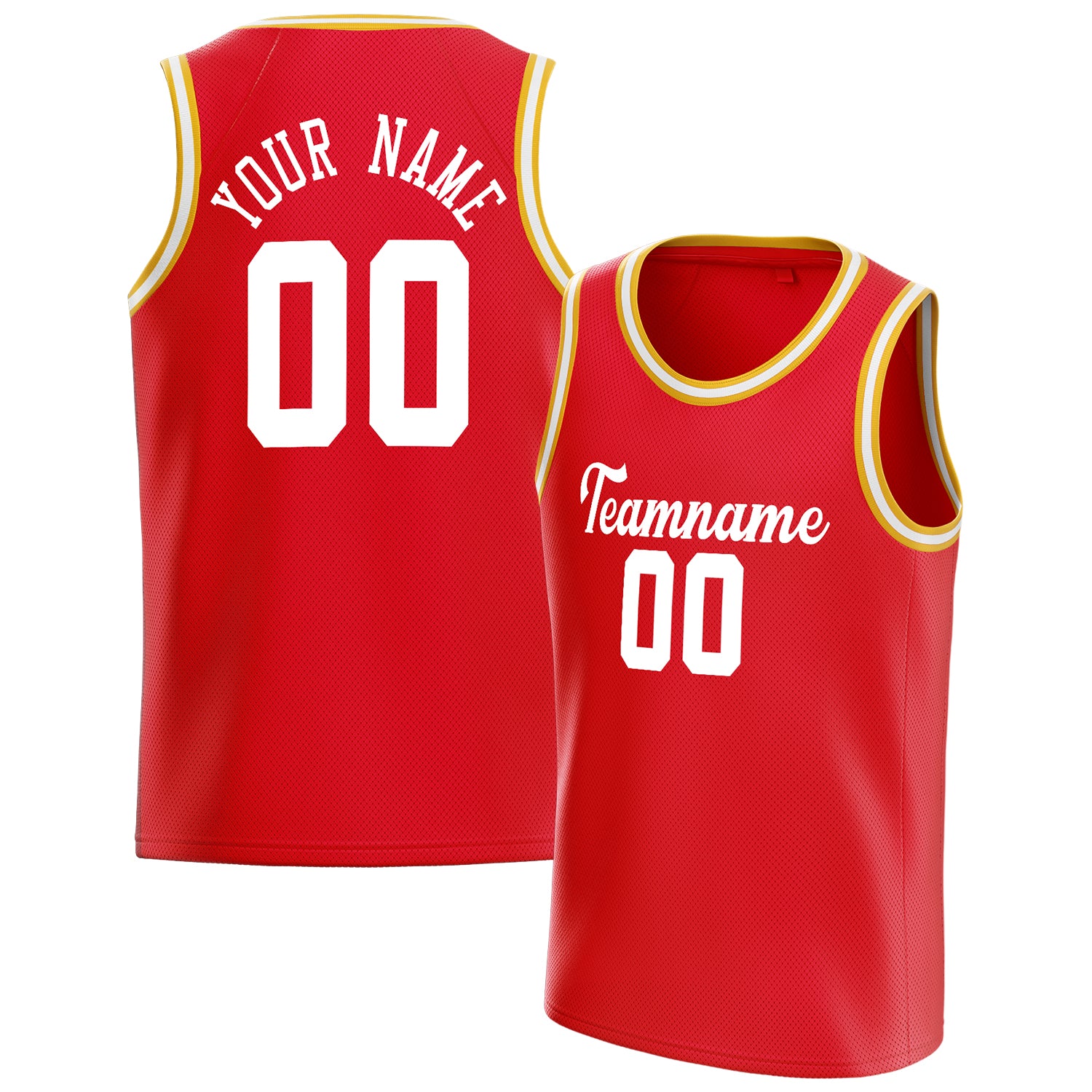 Benutzerdefiniertes Professionelles Rot Weiß Basketballtrikot BS01240621HF143