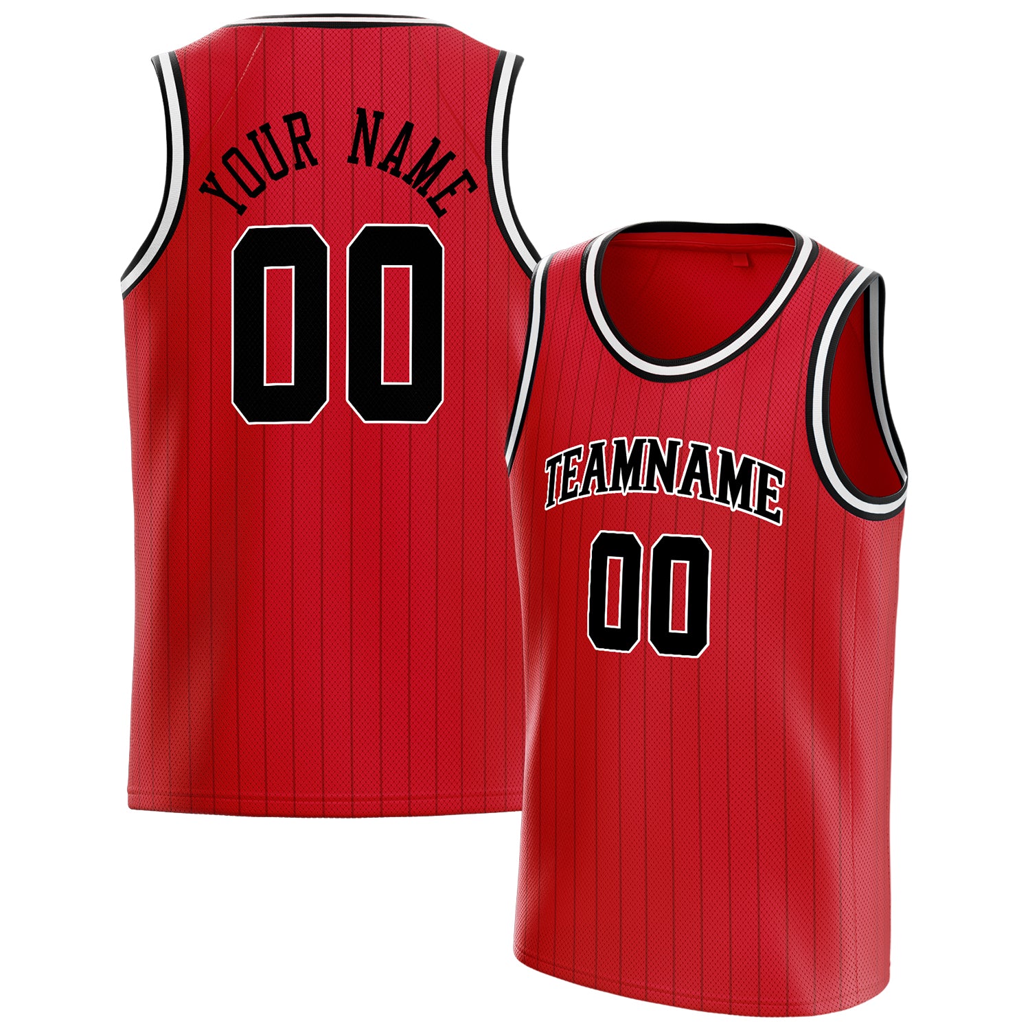 Benutzerdefiniertes Professionelles Rot Schwarz Basketballtrikot BS01240621HF148