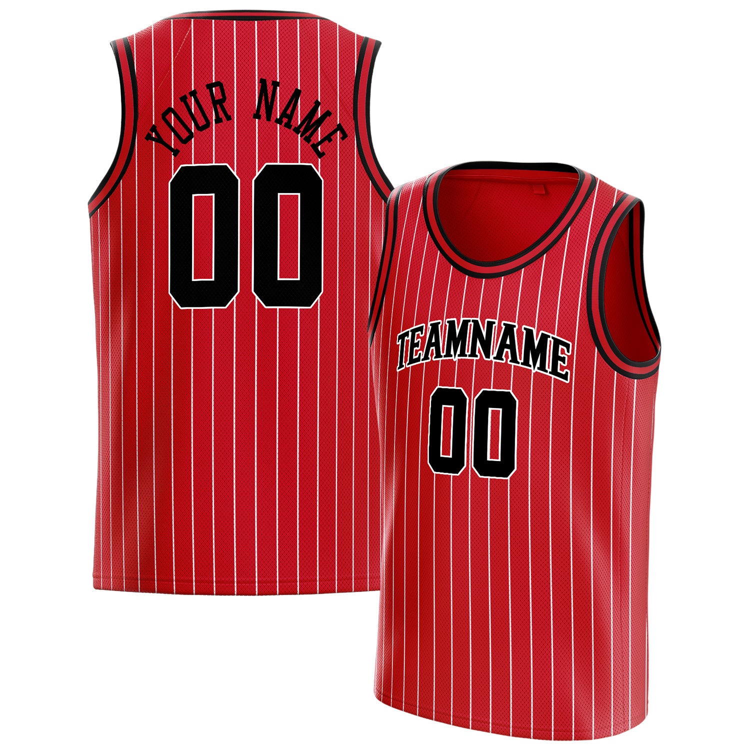 Benutzerdefiniertes Professionelles Rot Schwarz Basketballtrikot BS01240621HF149