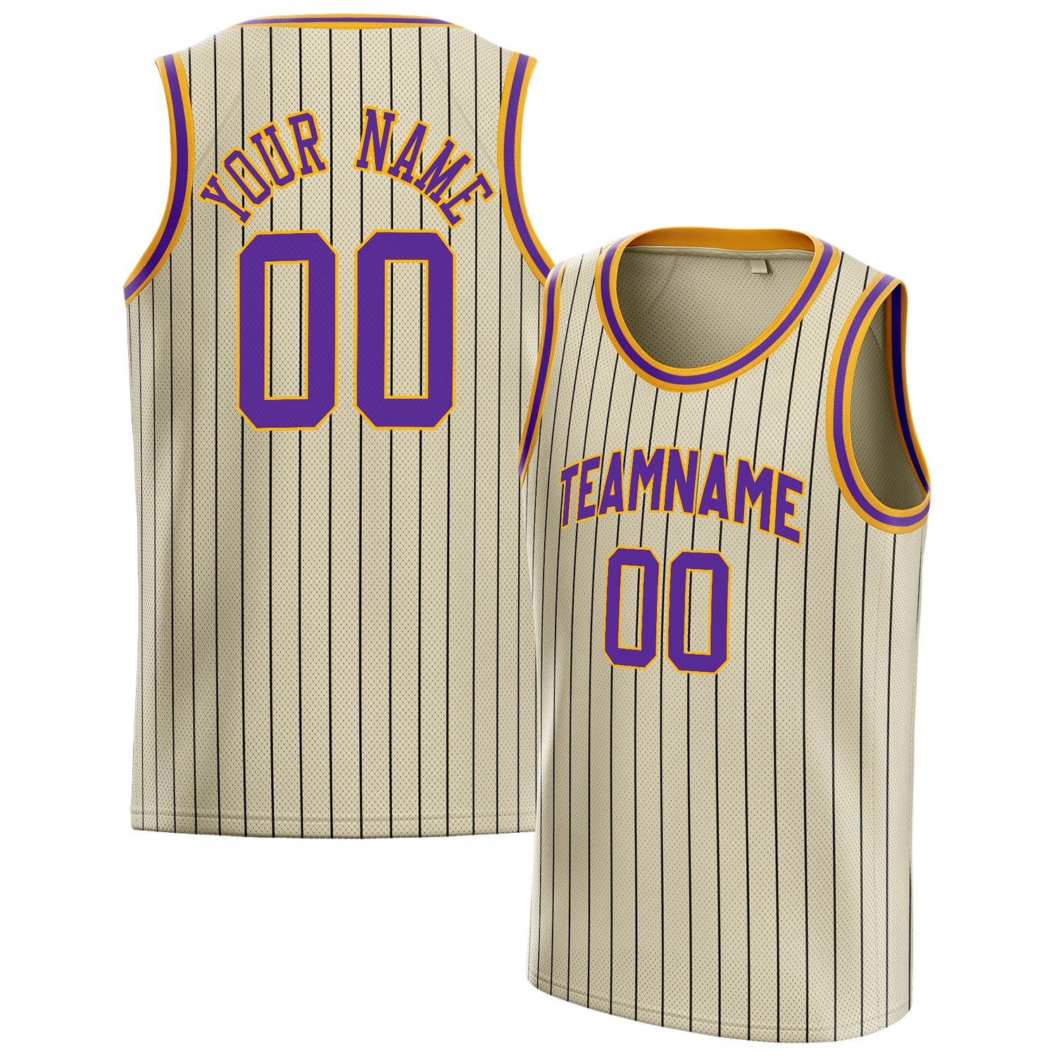 Benutzerdefiniertes Professionelles Creme Lila Basketballtrikot BS01240621JC052