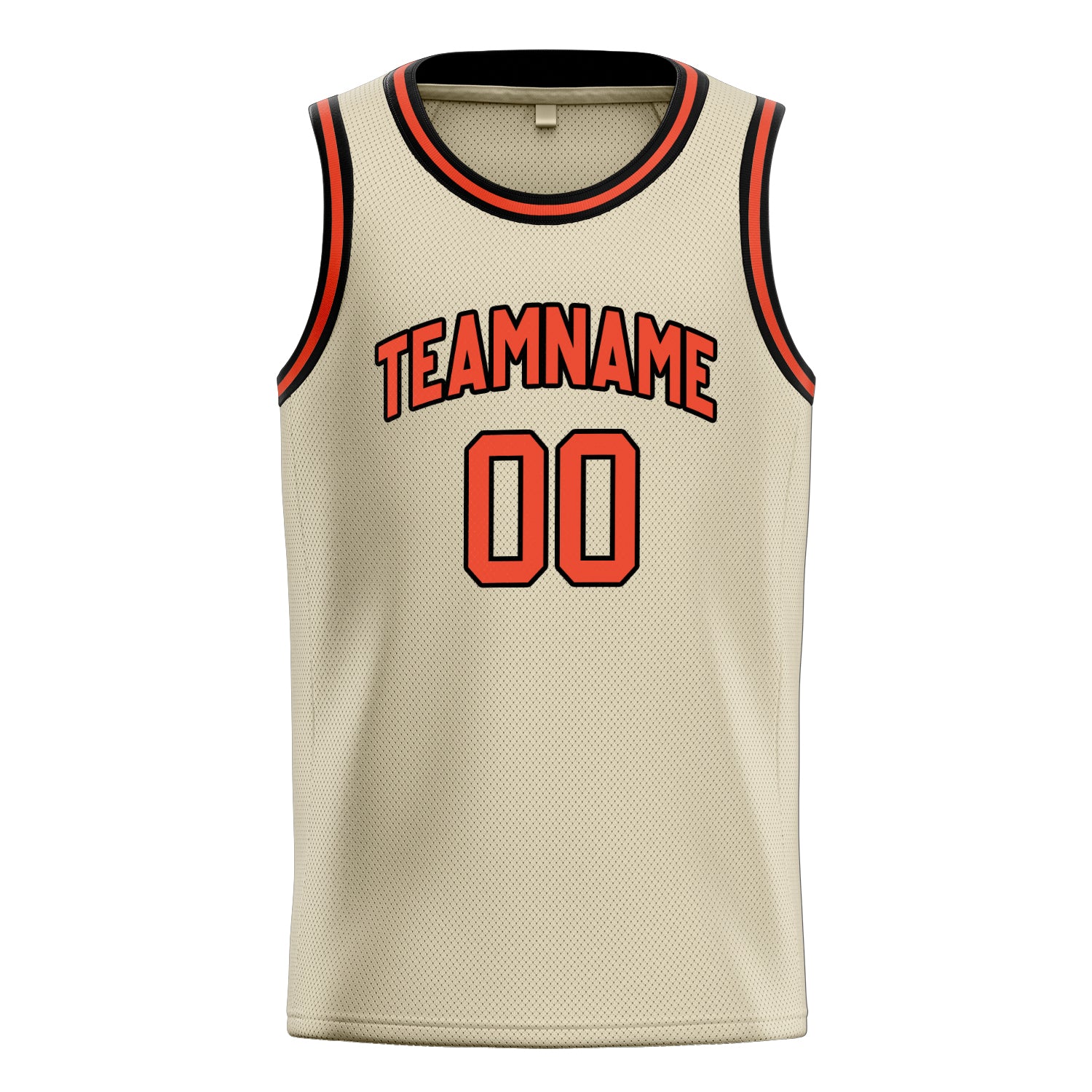 Benutzerdefiniertes Professionelles Creme Orange Basketballtrikot