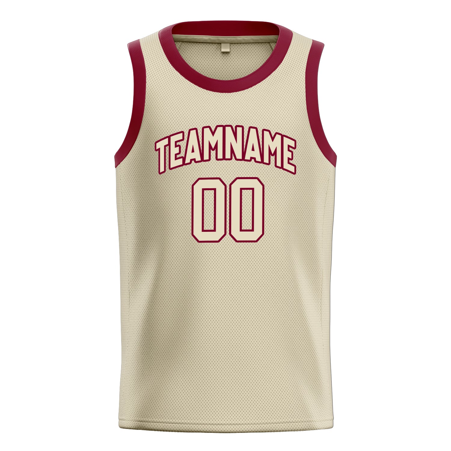 Benutzerdefiniertes Professionelles Creme Kastanienbraun Basketballtrikot