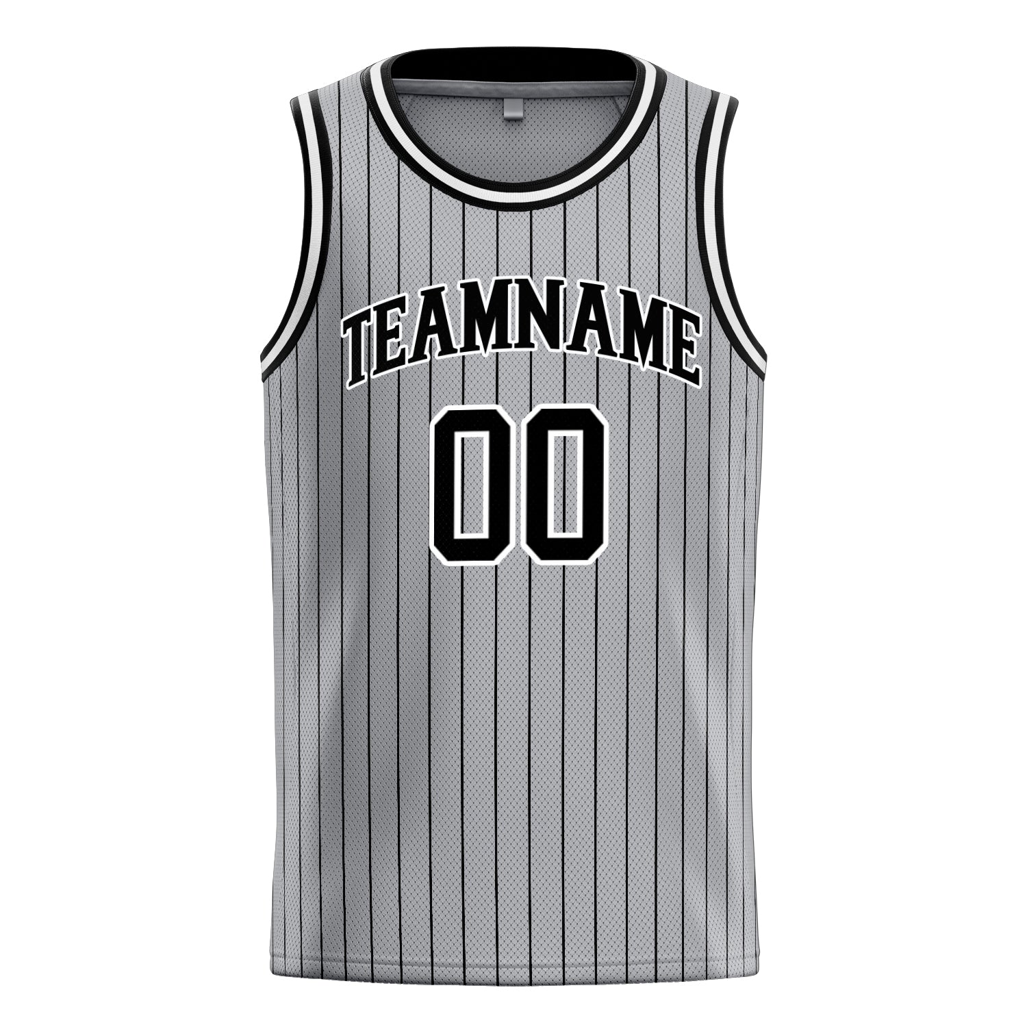 Benutzerdefiniertes Professionelles Grau Schwarz Basketballtrikot