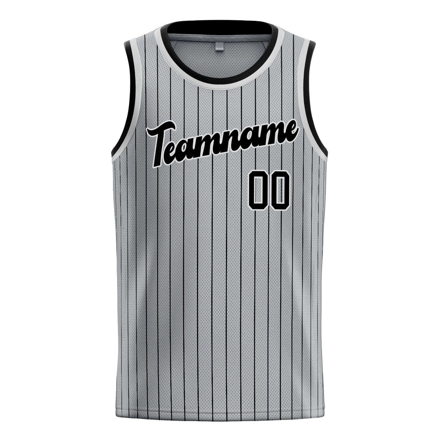 Benutzerdefiniertes Professionelles Grau Schwarz Basketballtrikot