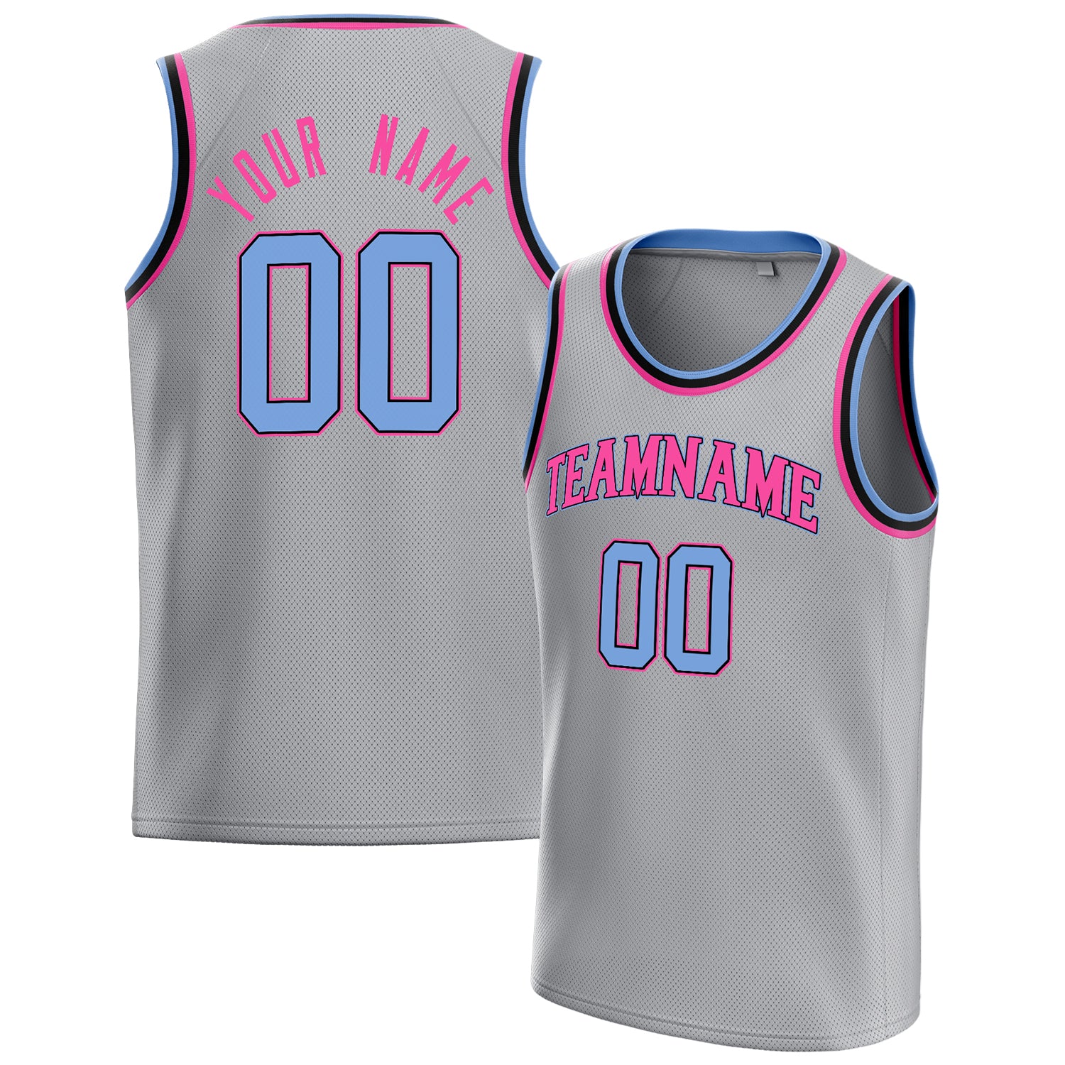 Benutzerdefiniertes Professionelles Grau Lila Basketballtrikot BS01240621JC204