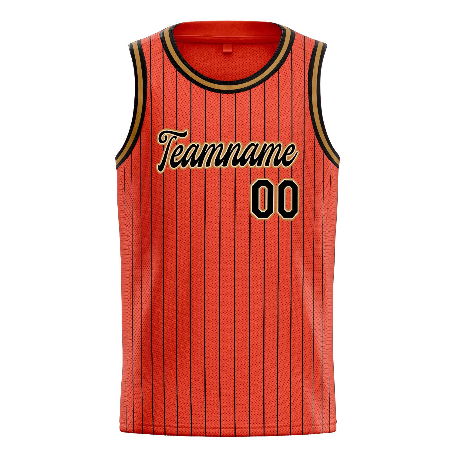 Benutzerdefiniertes Professionelles Orange Schwarz Basketballtrikot