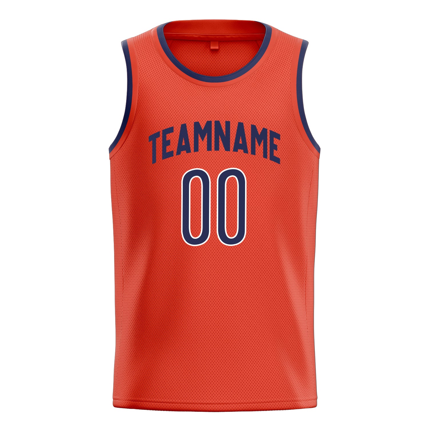 Benutzerdefiniertes Professionelles Orange Marineblau Basketballtrikot