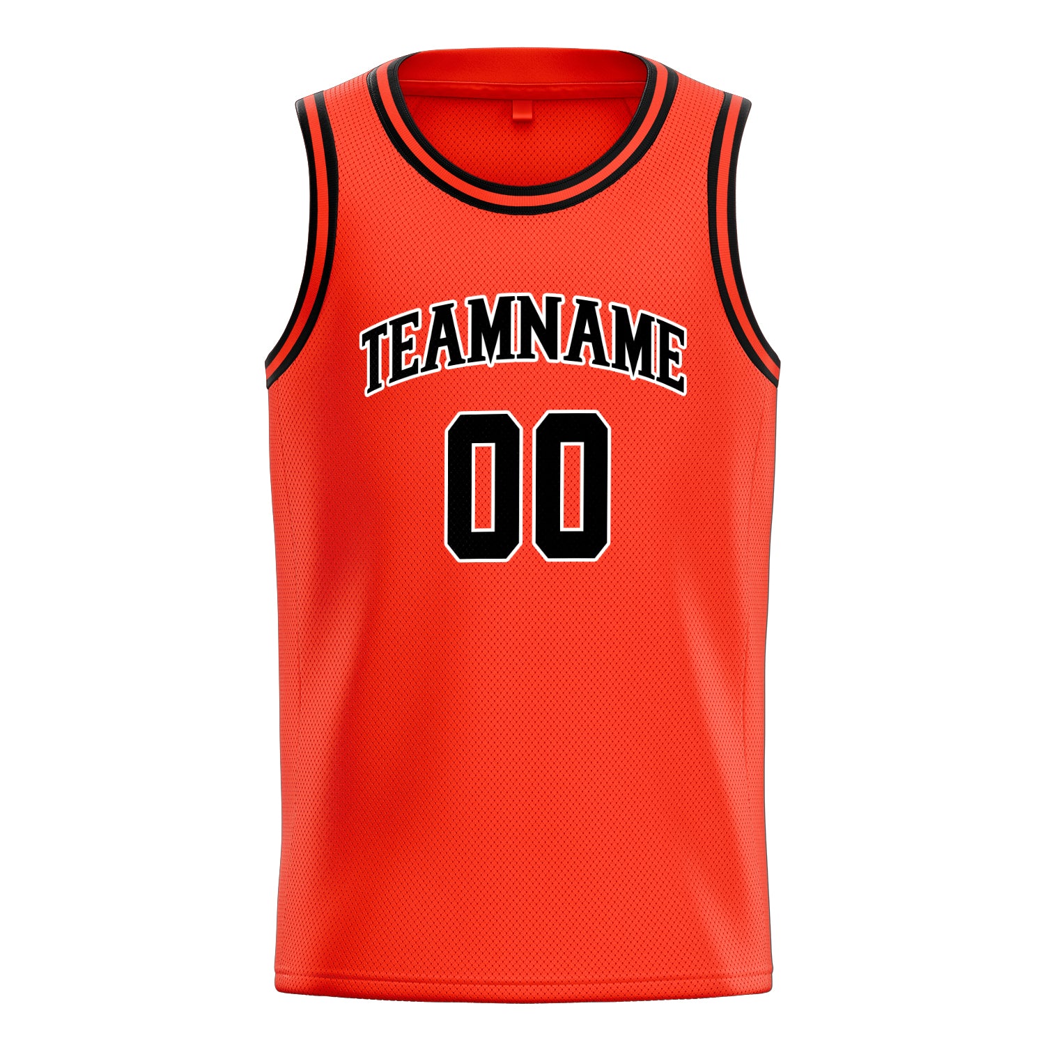 Benutzerdefiniertes Professionelles Orange Schwarz Basketballtrikot