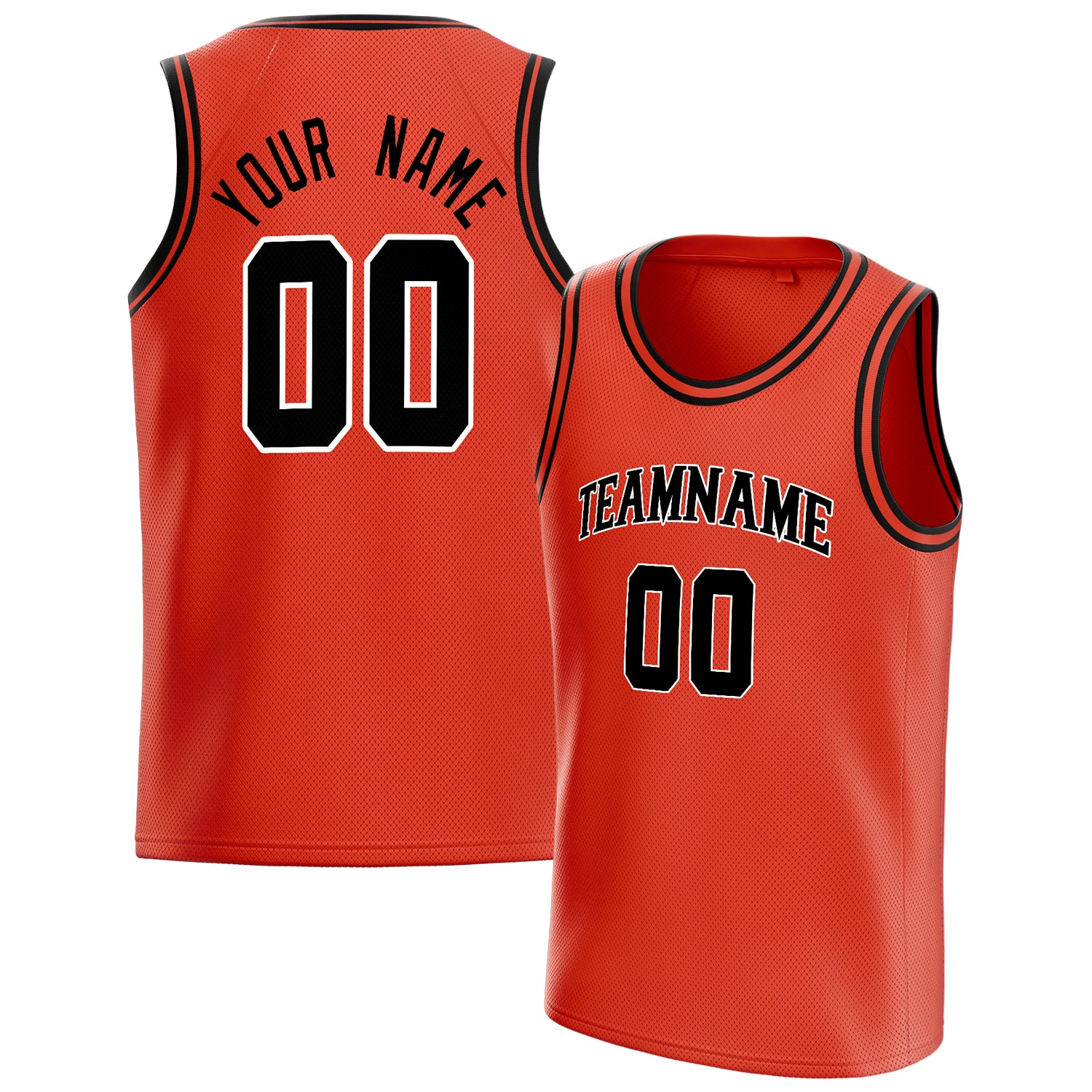 Benutzerdefiniertes Professionelles Orange Schwarz Basketballtrikot BS01240621JG107