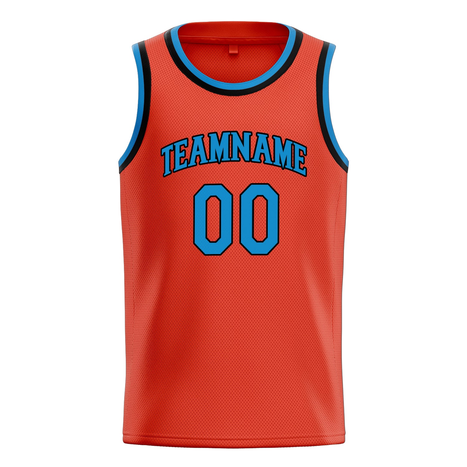 Benutzerdefiniertes Professionelles Orange Blau Basketballtrikot