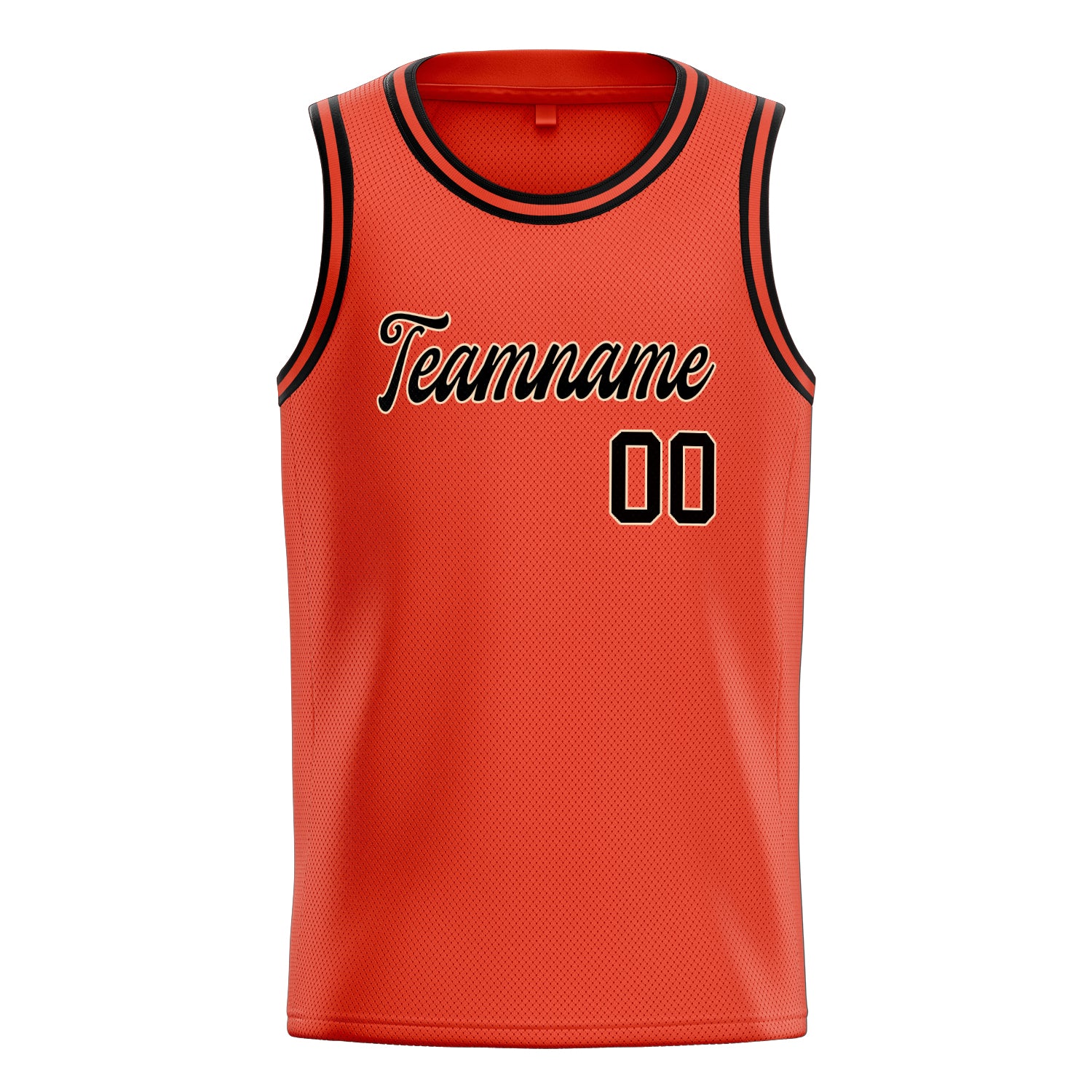 Benutzerdefiniertes Professionelles Orange Schwarz Basketballtrikot