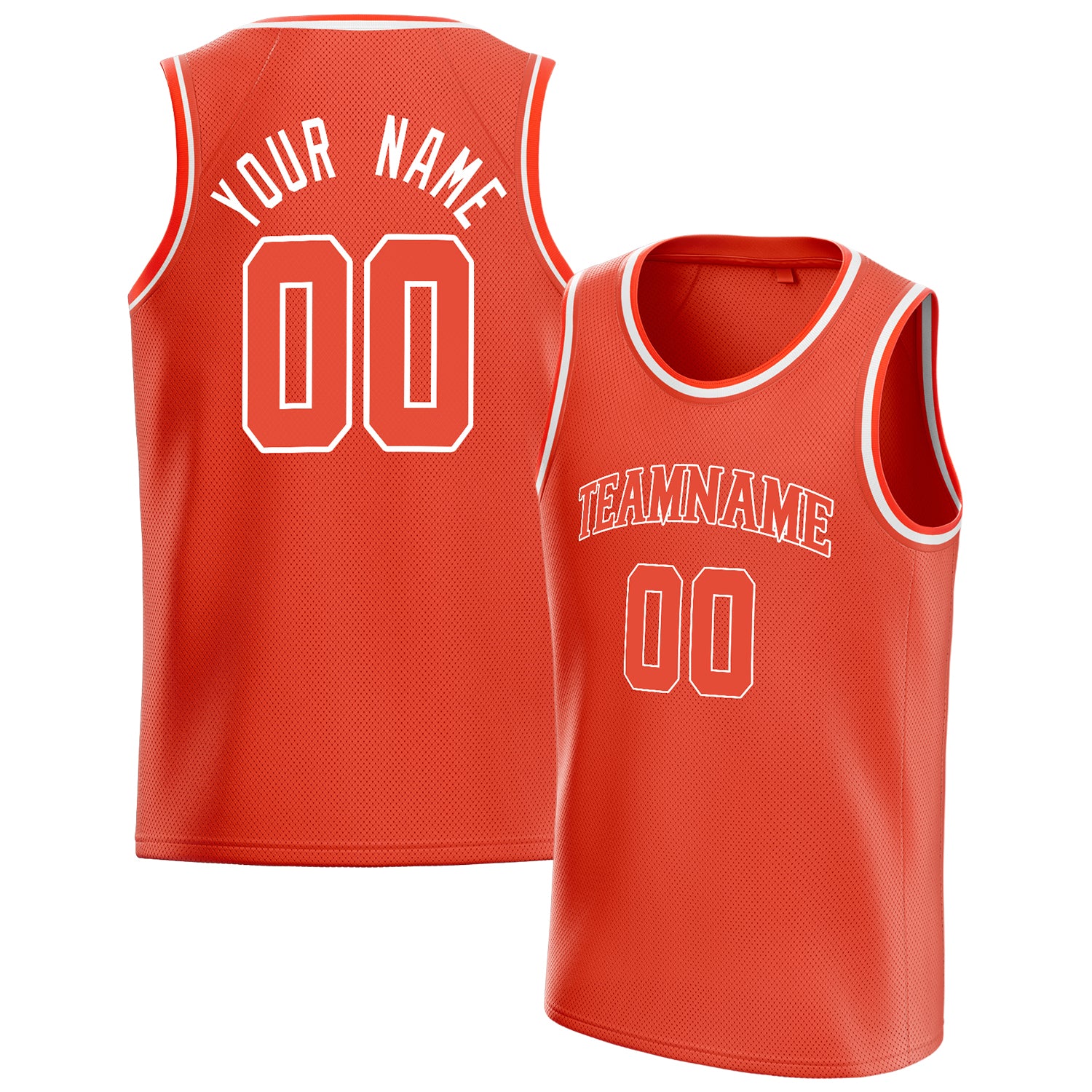 Benutzerdefiniertes Professionelles Orange Weiß Basketballtrikot BS01240621JG111