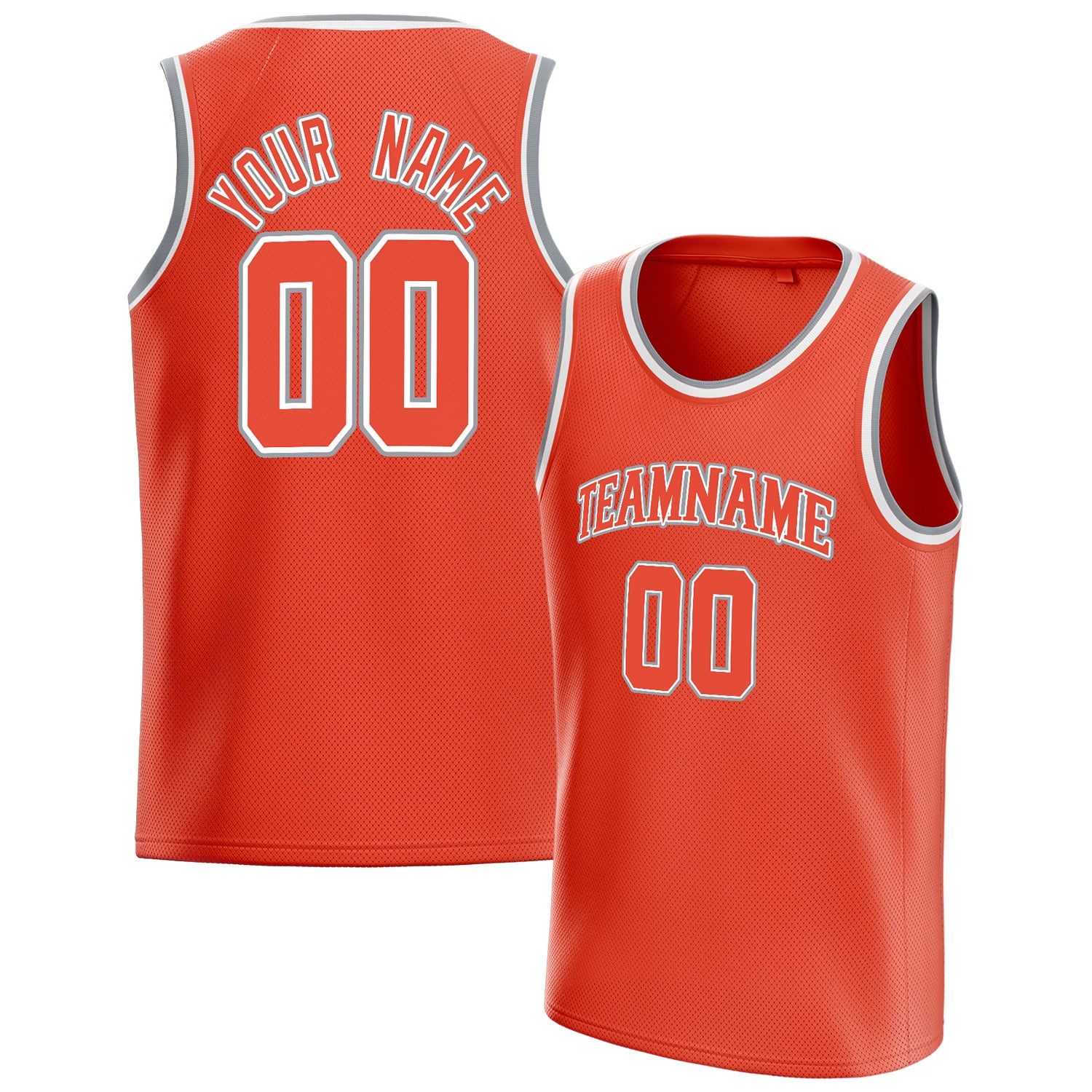 Benutzerdefiniertes Professionelles Orange Weiß Basketballtrikot BS01240621JG113