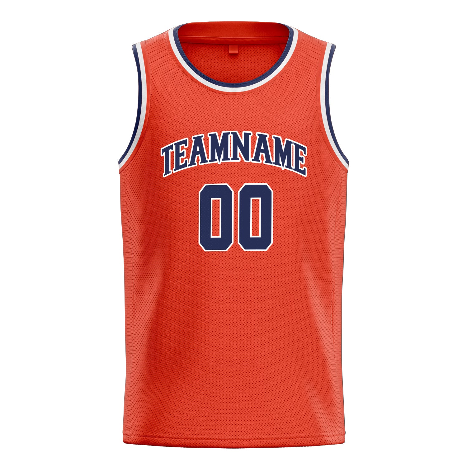 Benutzerdefiniertes Professionelles Orange Marineblau Basketballtrikot