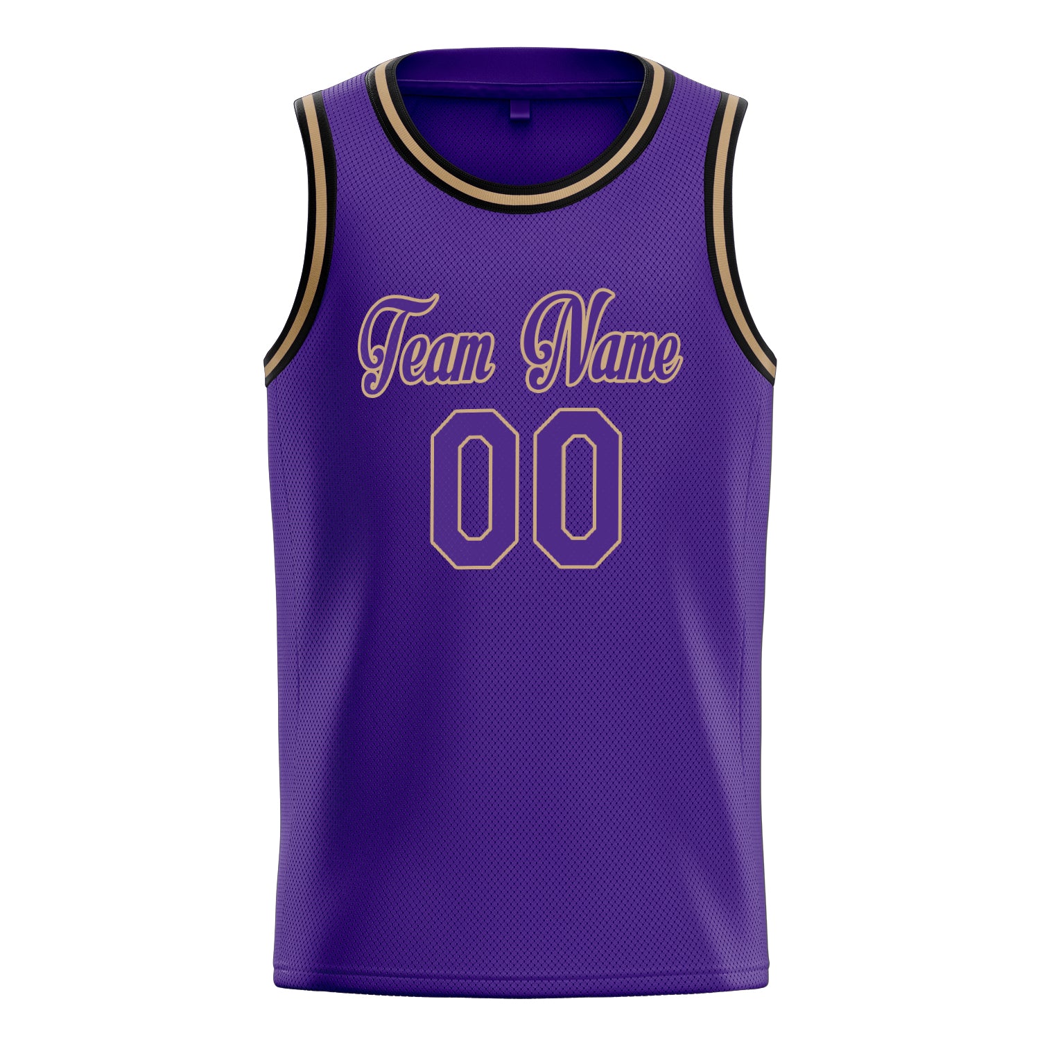 Benutzerdefiniertes Professionelles Lila Altgold Basketballtrikot