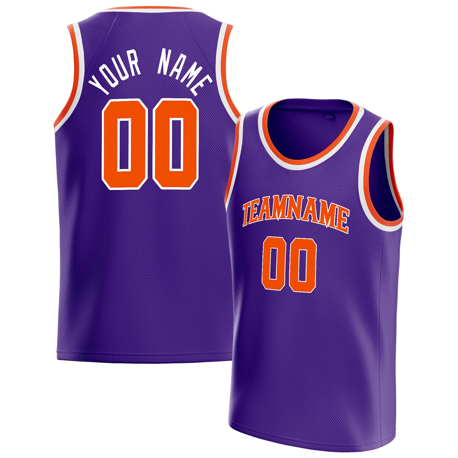 Benutzerdefiniertes Professionelles Lila Orange Basketballtrikot BS01240621JG130