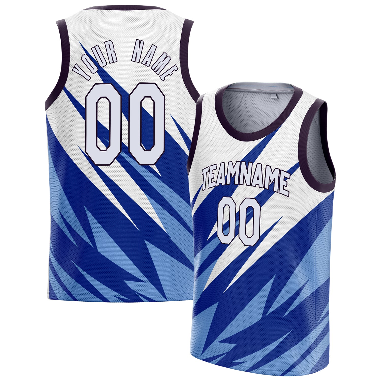 Benutzerdefiniertes Professionelles Weiß Schwarz Basketballtrikot BS01240621KZ183