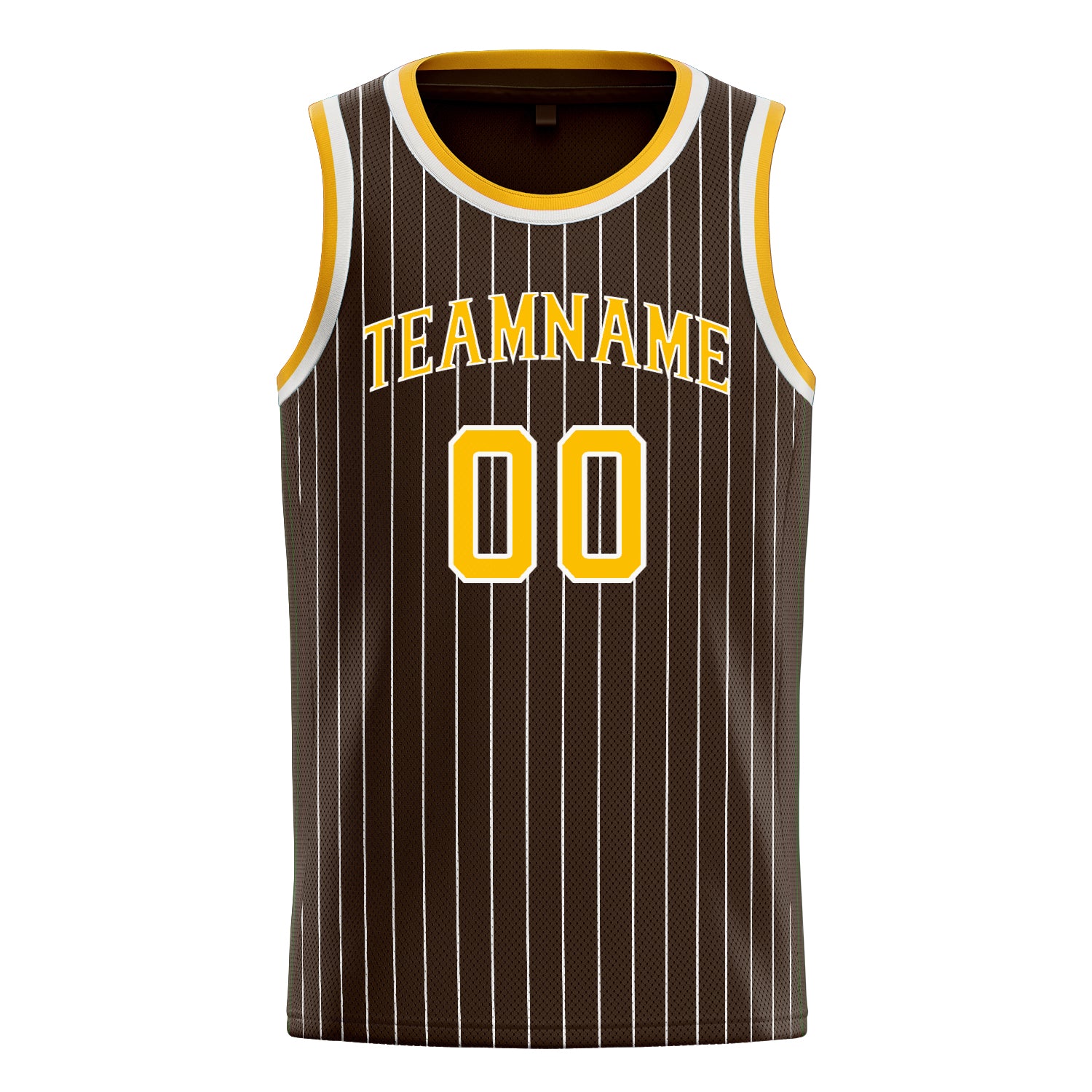 Benutzerdefiniertes Professionelles Braun Gold Basketballtrikot