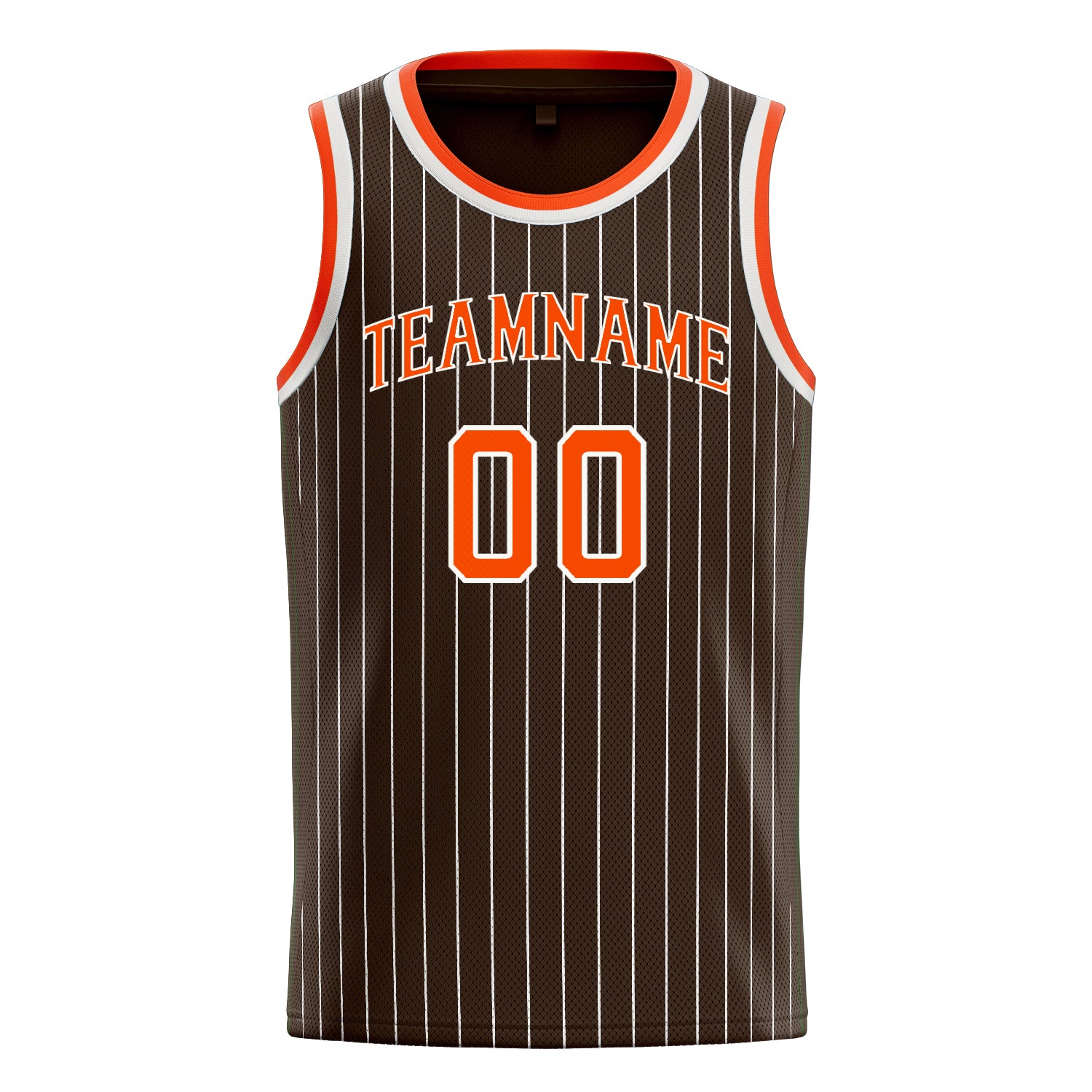 Benutzerdefiniertes Professionelles Braun Orange Basketballtrikot