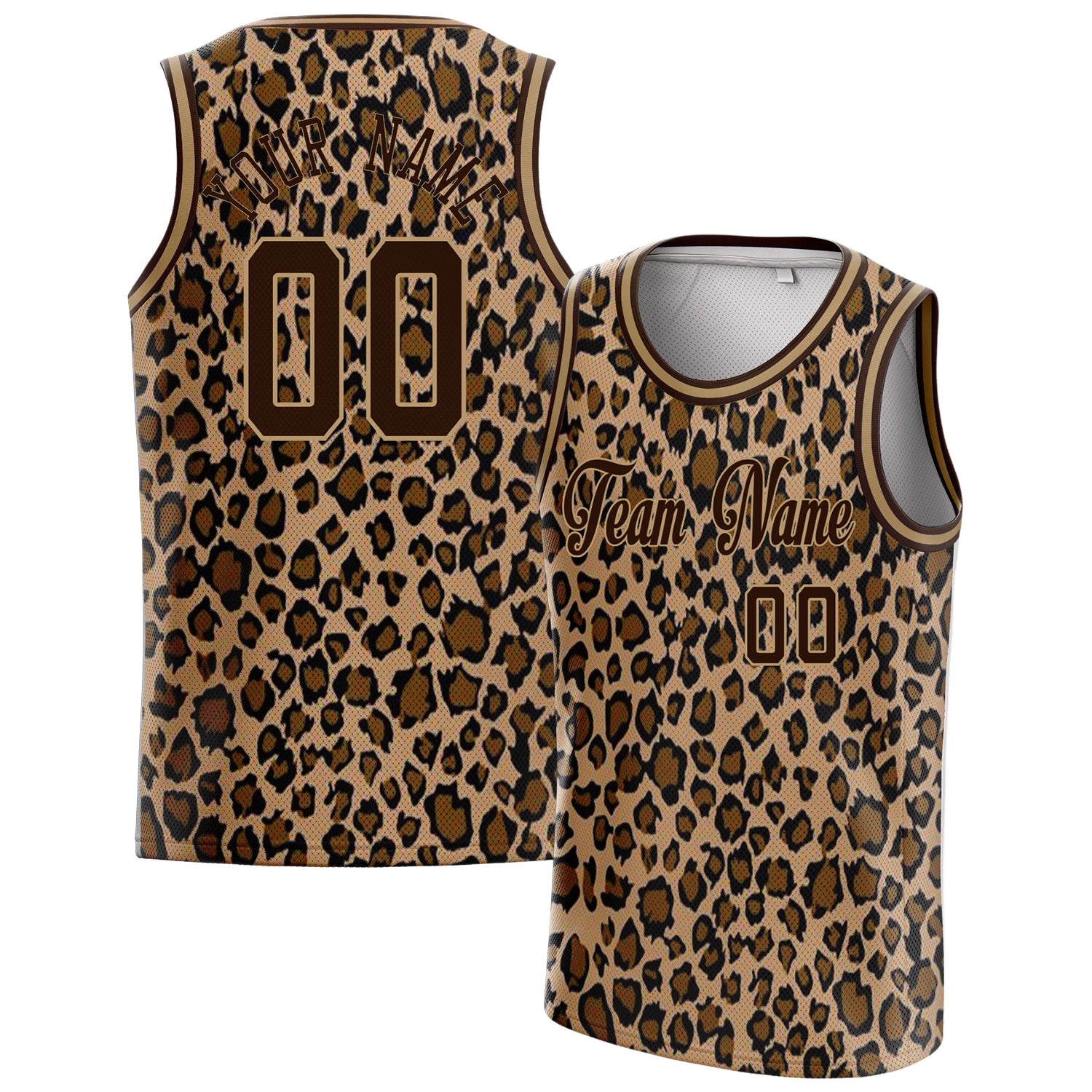 Benutzerdefiniertes Professionelles Braun Altgold Basketballtrikot BS01240621SH043