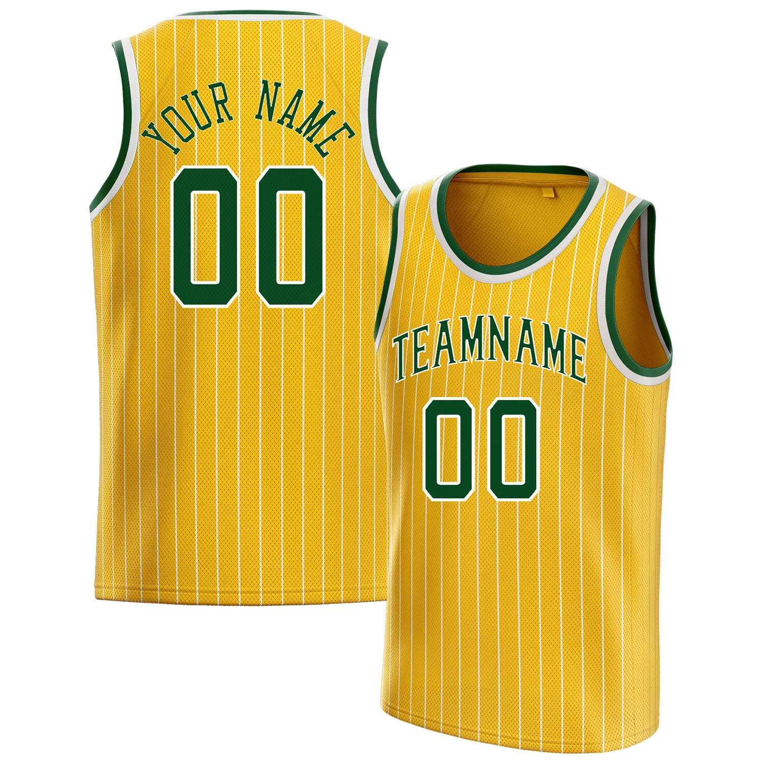 Benutzerdefiniertes Professionelles Gold Kelly Grün Basketballtrikot BS01240621SH066