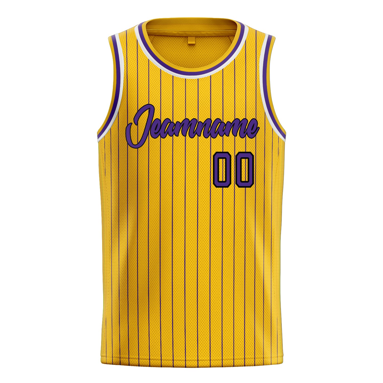 Benutzerdefiniertes Professionelles Gold Lila Basketballtrikot