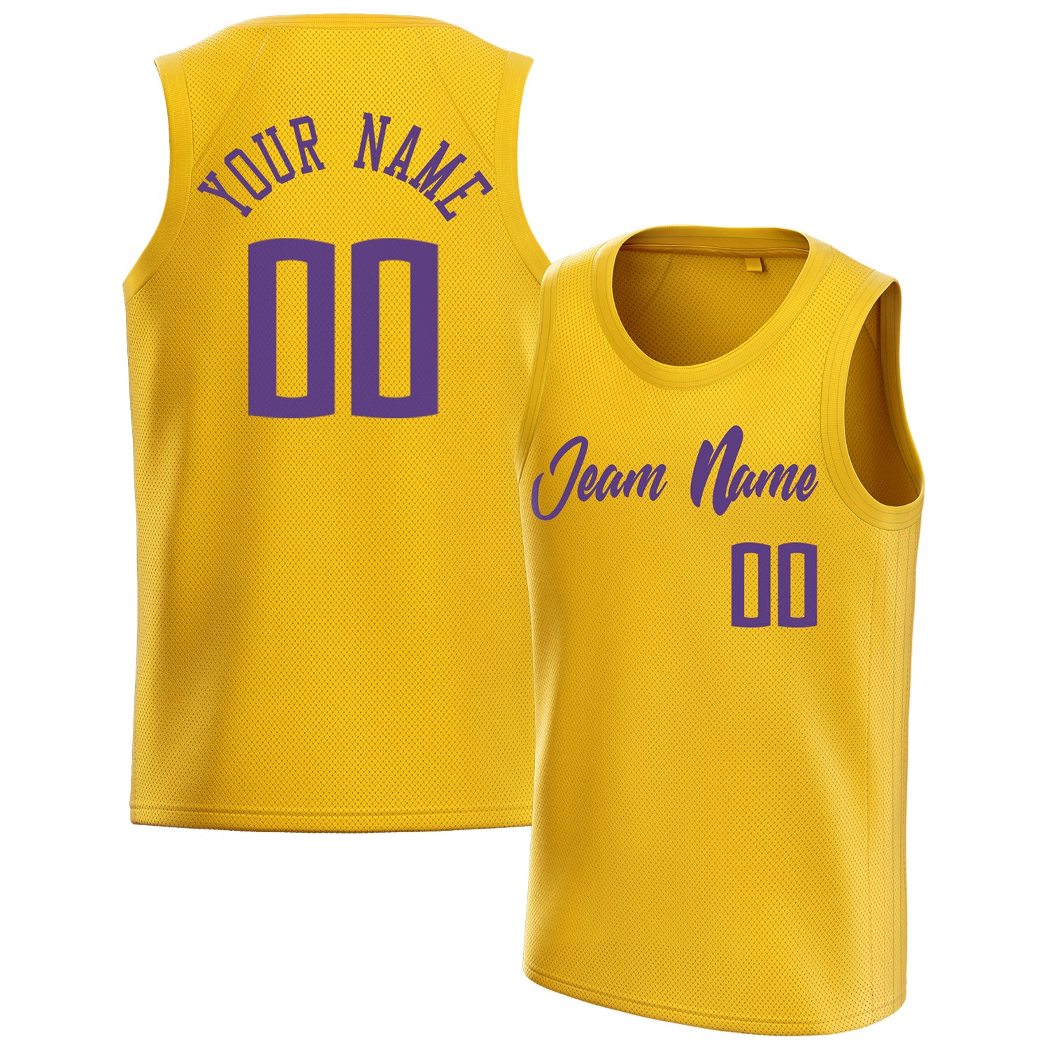 Benutzerdefiniertes Professionelles Gold Lila Basketballtrikot BS01240621SH073