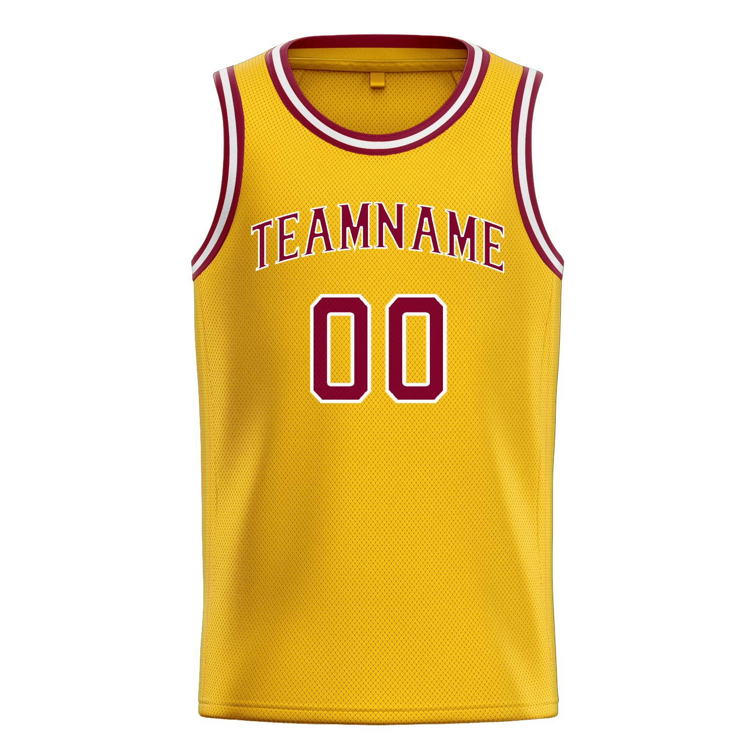 Benutzerdefiniertes Professionelles Gold Rot Basketballtrikot