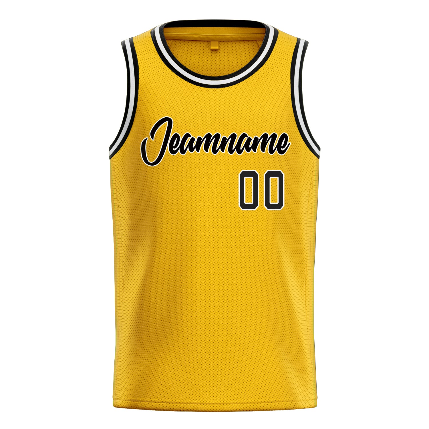 Benutzerdefiniertes Professionelles Gold Schwarz Basketballtrikot