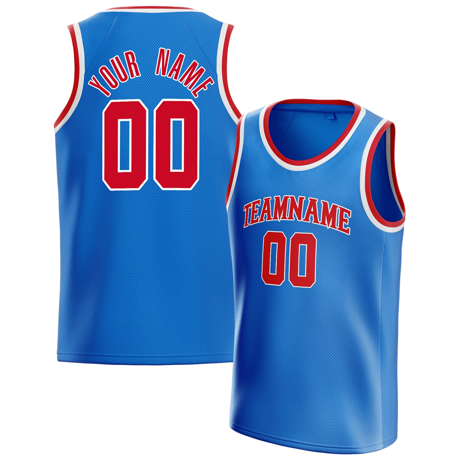 Benutzerdefiniertes Professionelles Blau Rot Basketballtrikot BS01240621XY026