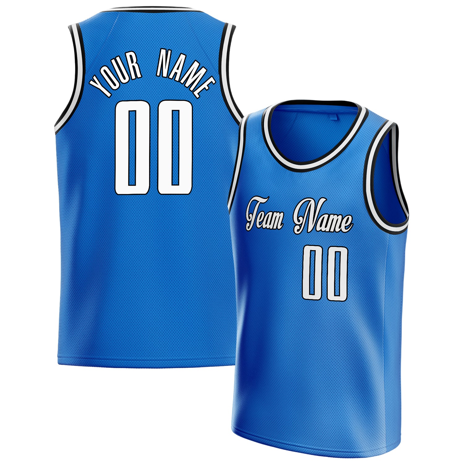 Benutzerdefiniertes Professionelles Blau Weiß Basketballtrikot BS01240621XY027