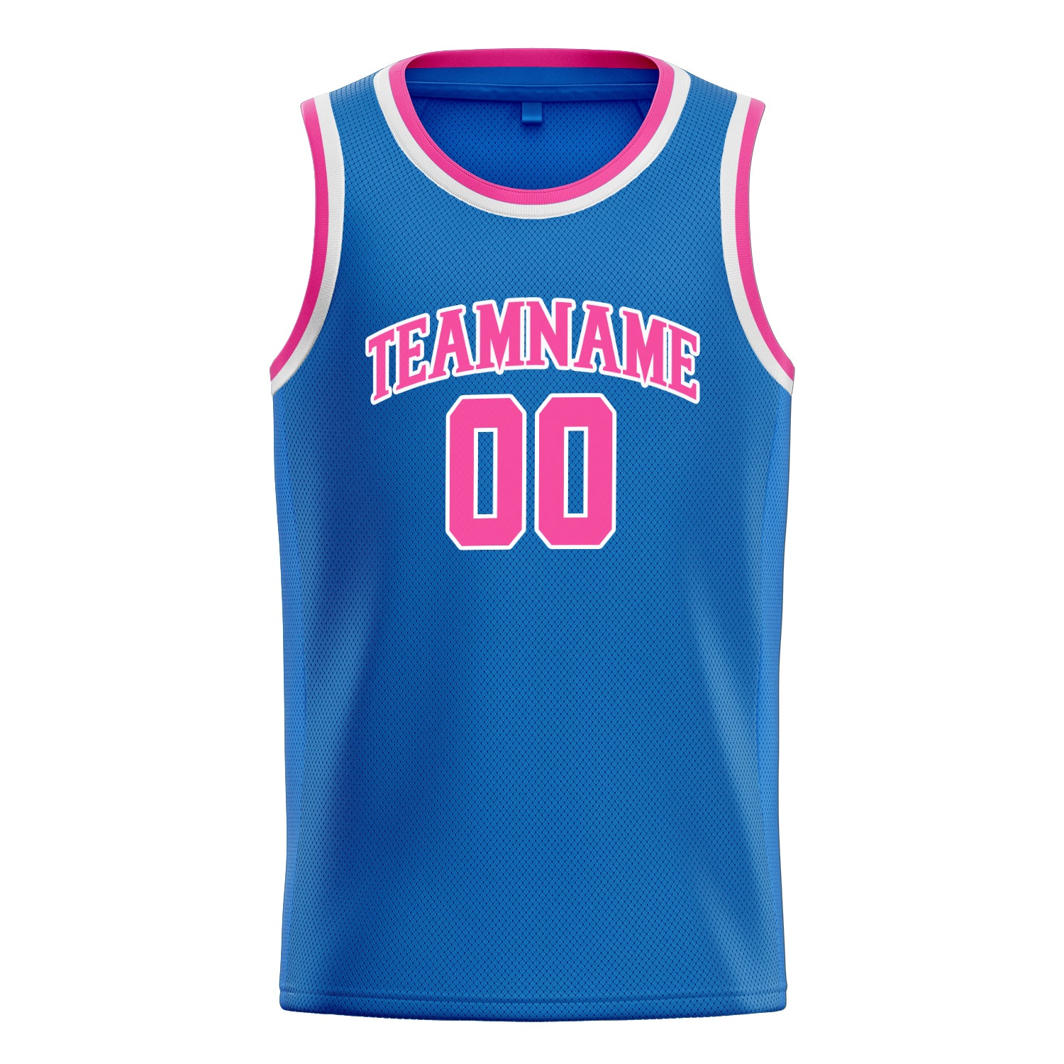 Benutzerdefiniertes Professionelles Blau Rosa Basketballtrikot