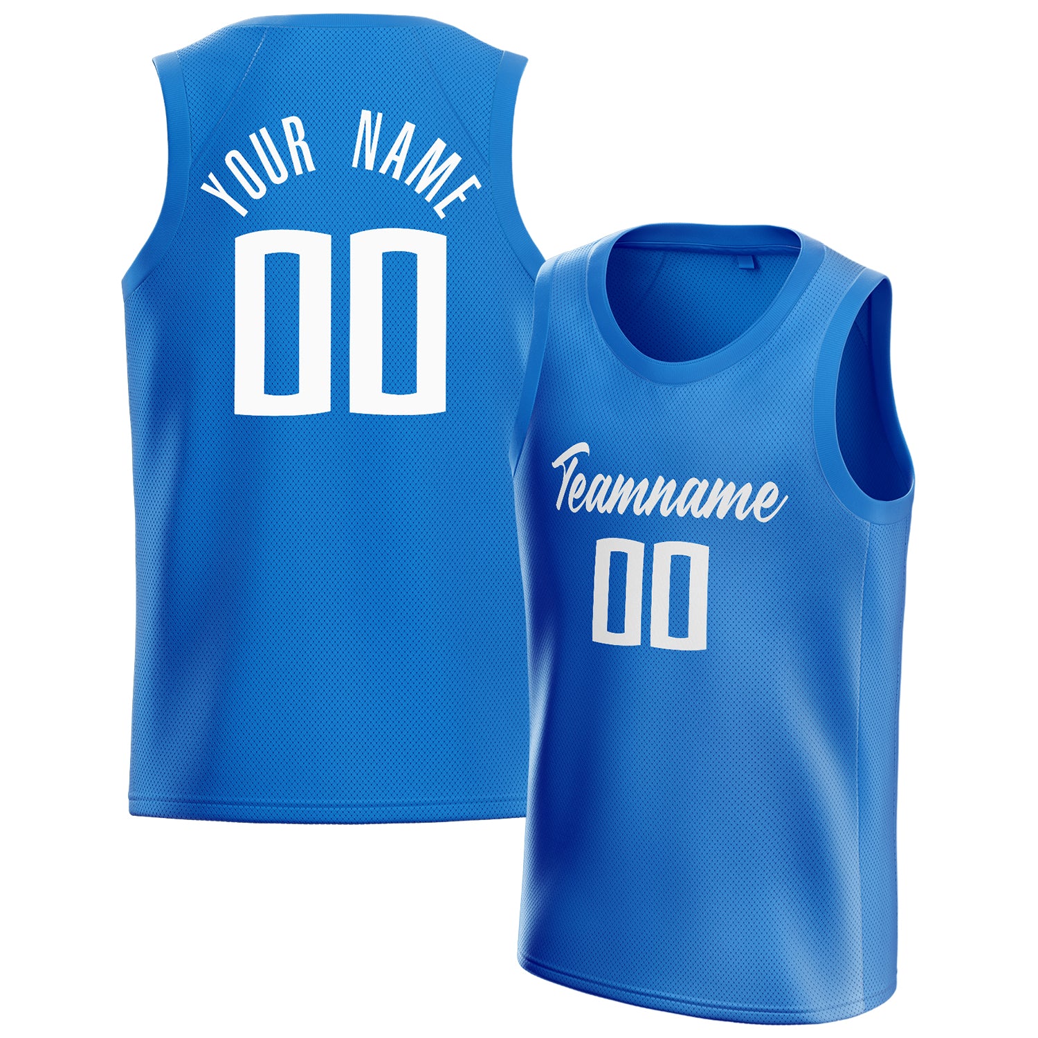 Benutzerdefiniertes Professionelles Blau Weiß Basketballtrikot BS01240621XY031