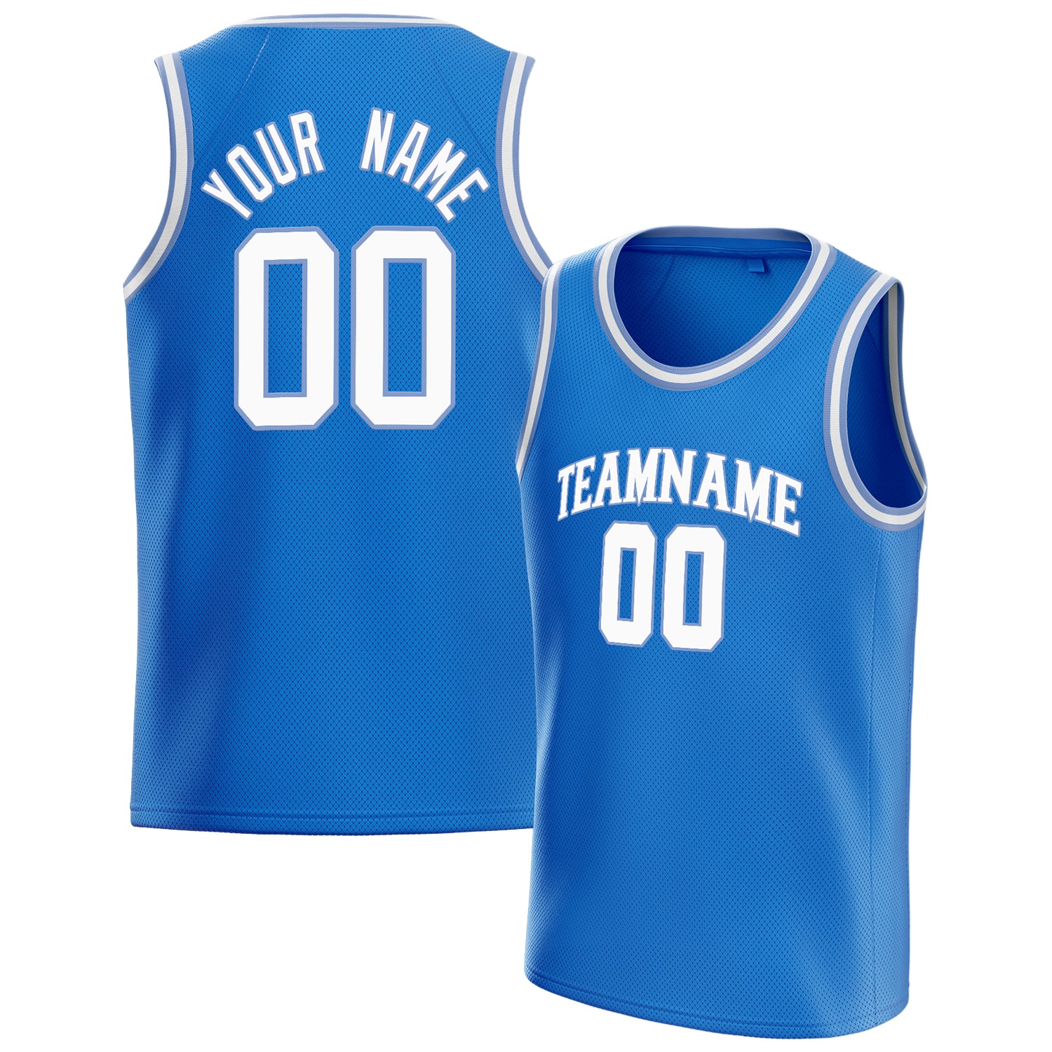 Benutzerdefiniertes Professionelles Blau Weiß Basketballtrikot BS01240621XY032