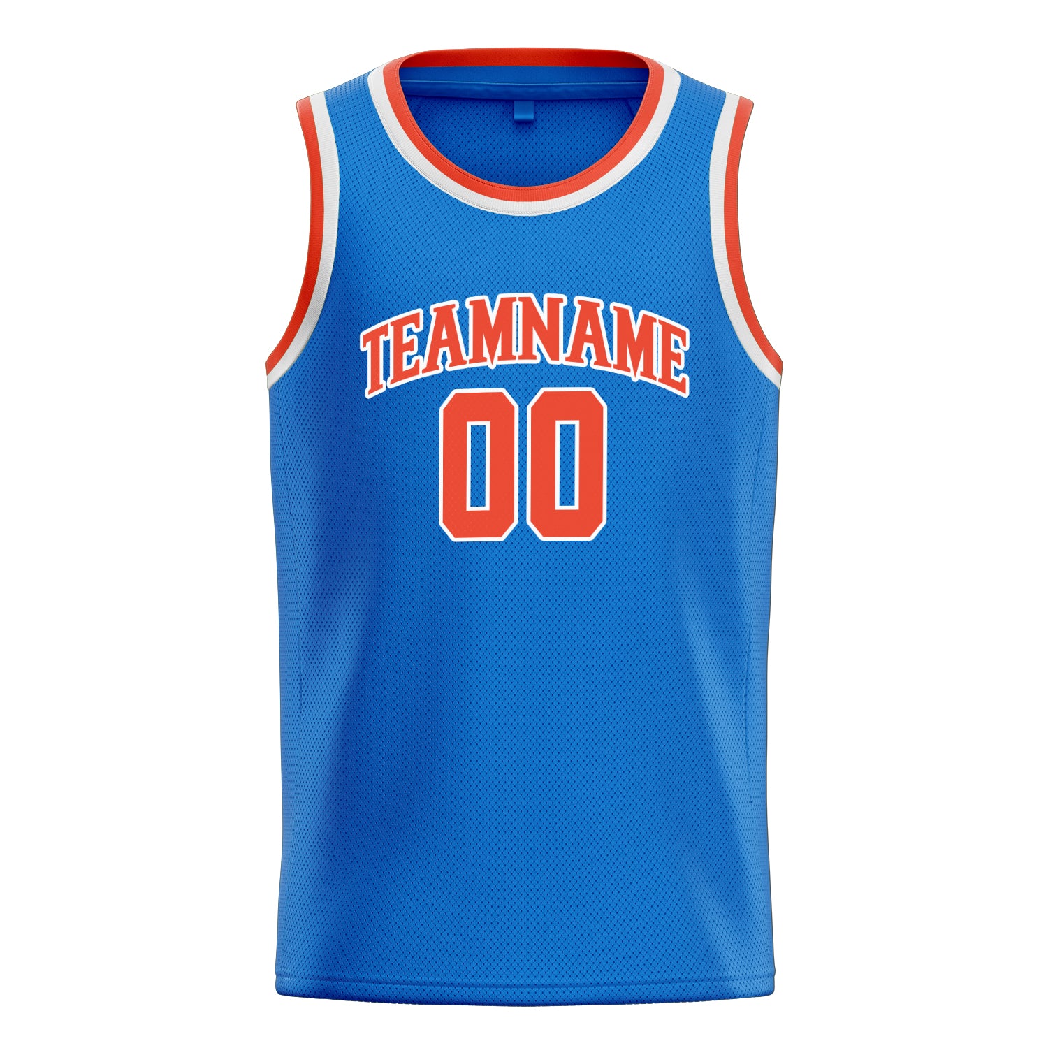 Benutzerdefiniertes Professionelles Blau Orange Basketballtrikot