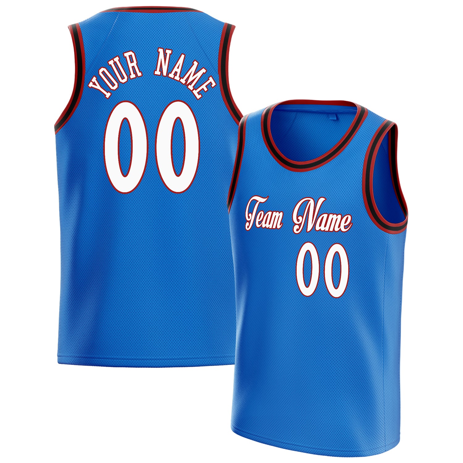 Benutzerdefiniertes Professionelles Blau Weiß Basketballtrikot BS01240621XY034