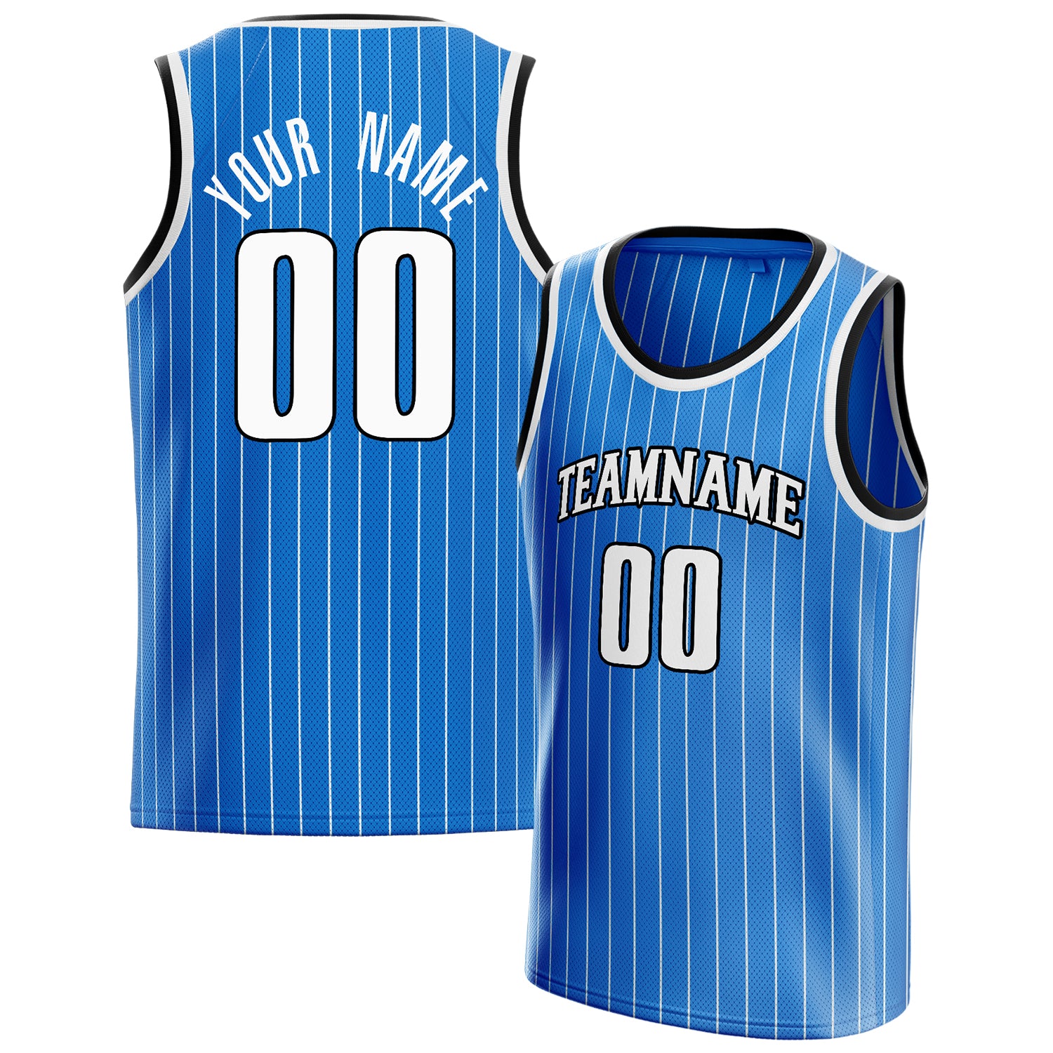 Benutzerdefiniertes Professionelles Blau Weiß Basketballtrikot BS01240621XY038