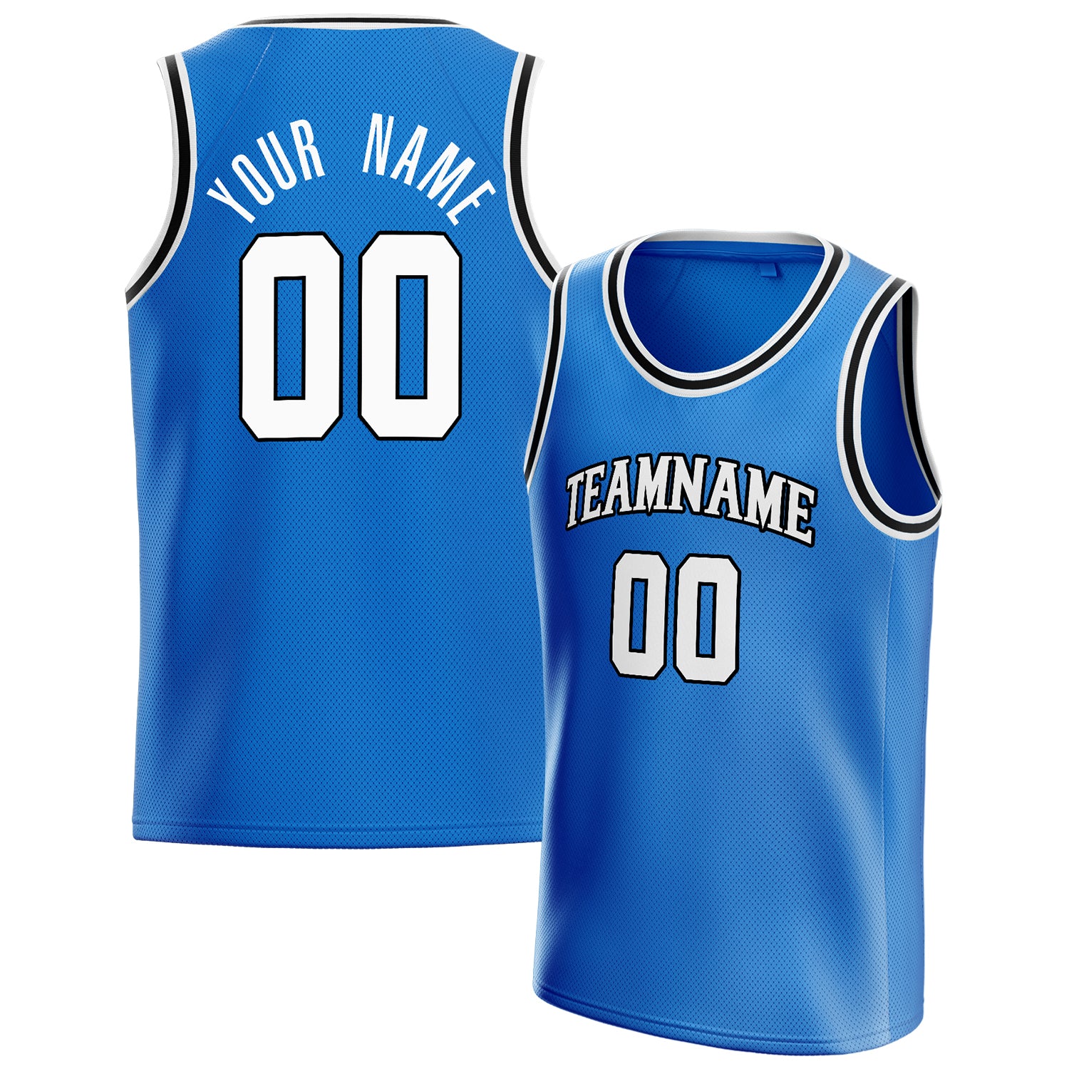 Benutzerdefiniertes Professionelles Blau Weiß Basketballtrikot BS01240621XY039