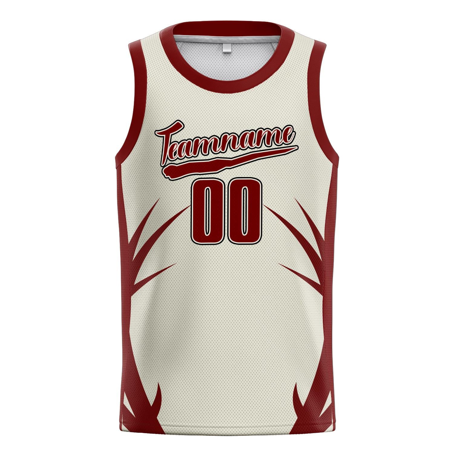 Benutzerdefiniertes Professionelles Creme Kastanienbraun Basketballtrikot