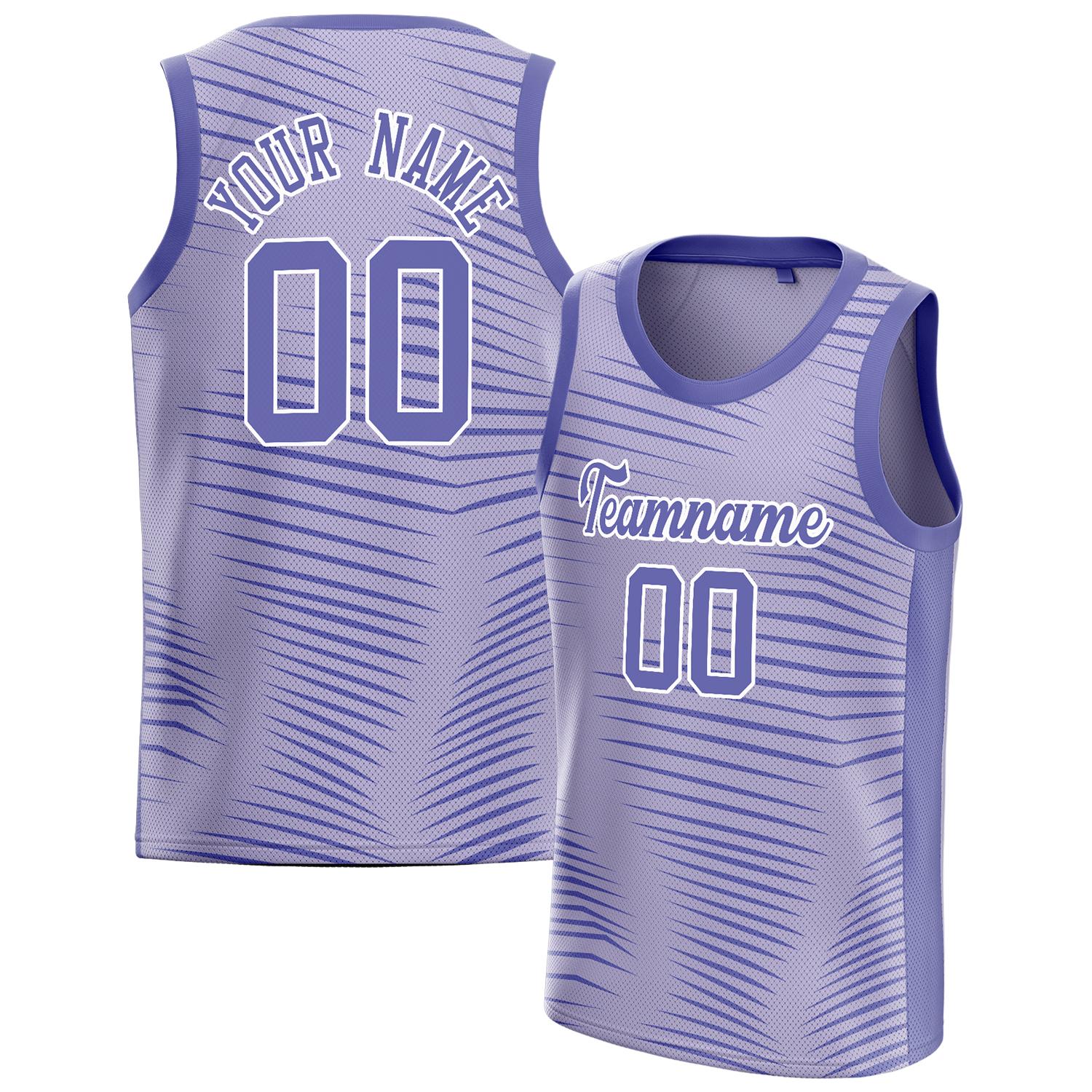 Benutzerdefiniertes Professionelles Lila Weiß Basketballtrikot BS01240808JC023