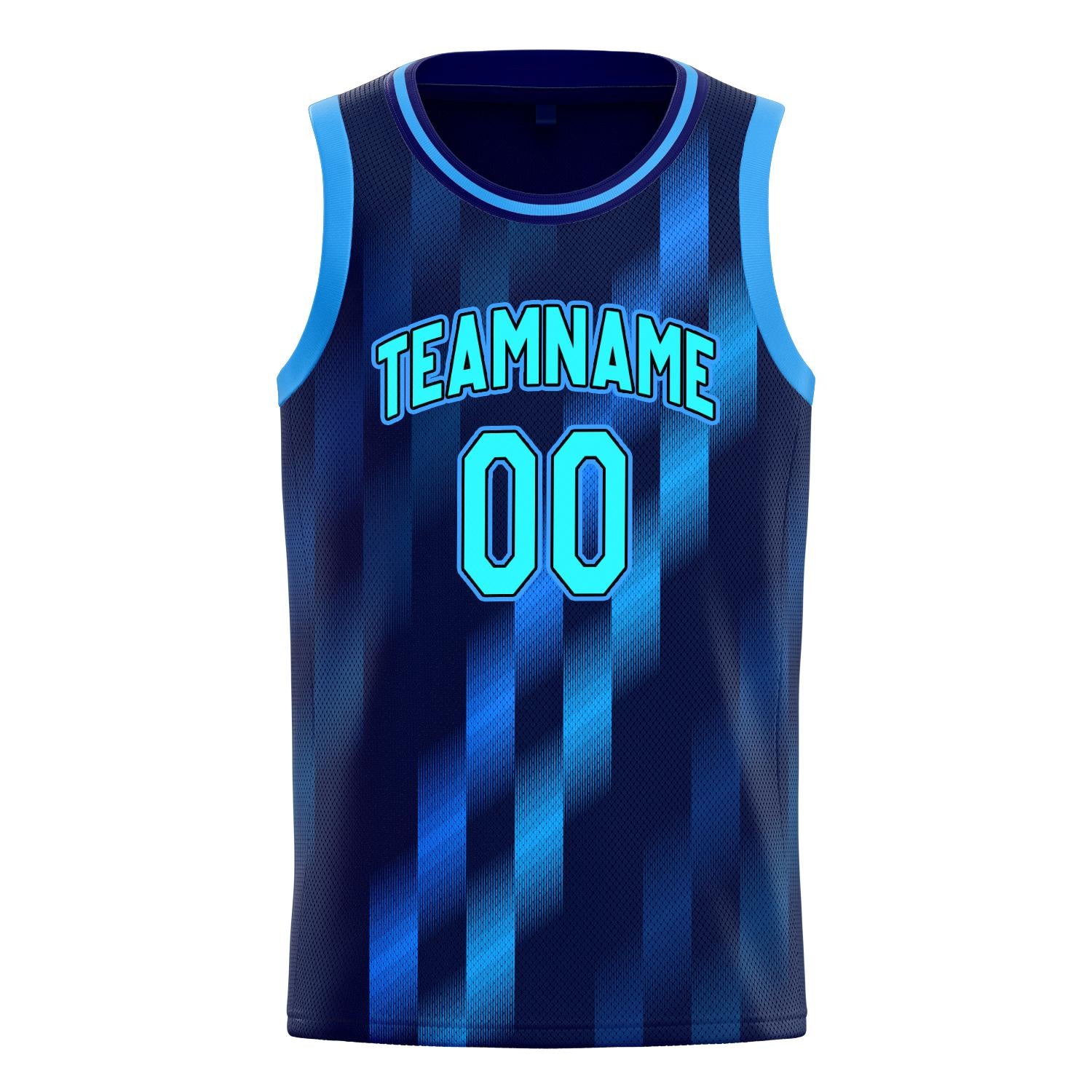 Benutzerdefiniertes Professionelles Marineblau Blau Basketballtrikot