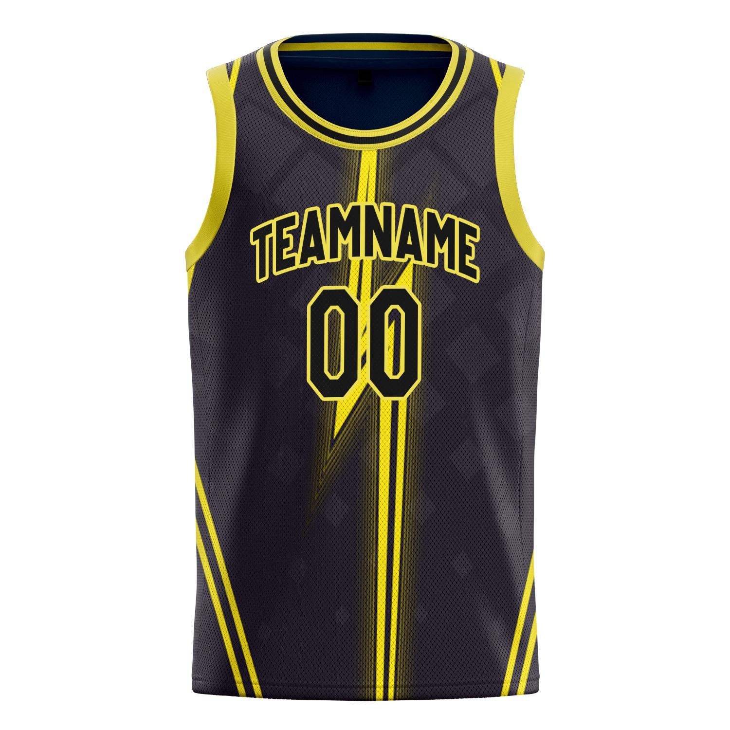 Benutzerdefiniertes Professionelles Schwarz Gold Basketballtrikot