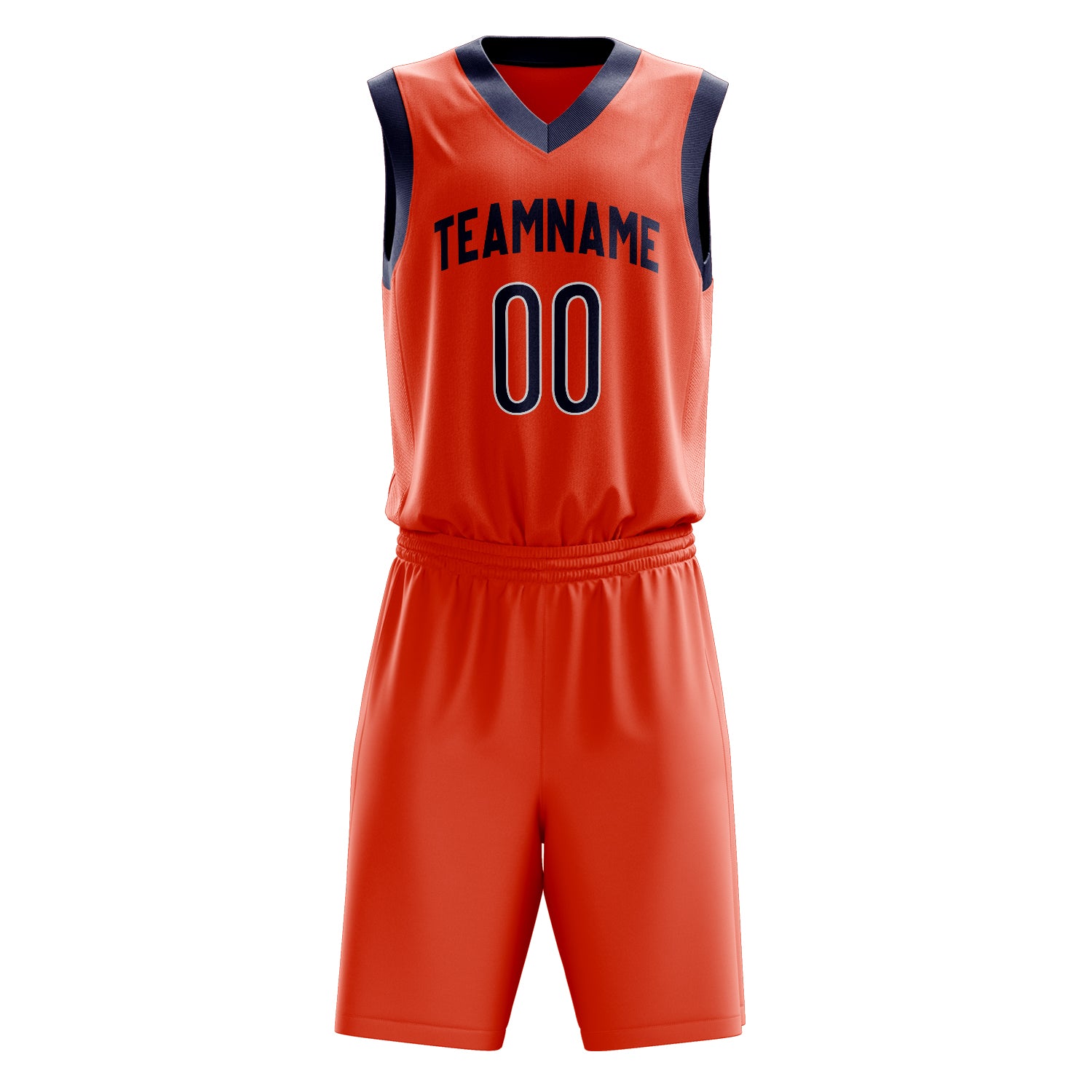 Maßgeschneidertes professionelles Orange Schwarz Basketballtrikot-Set