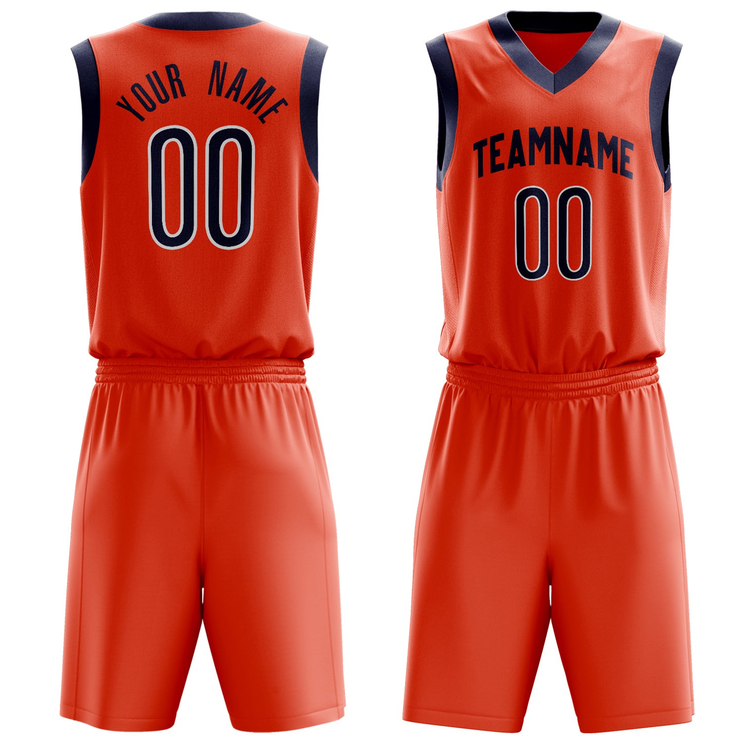 Maßgeschneidertes professionelles Orange Schwarz Basketballtrikot-Set BS03240701JG145