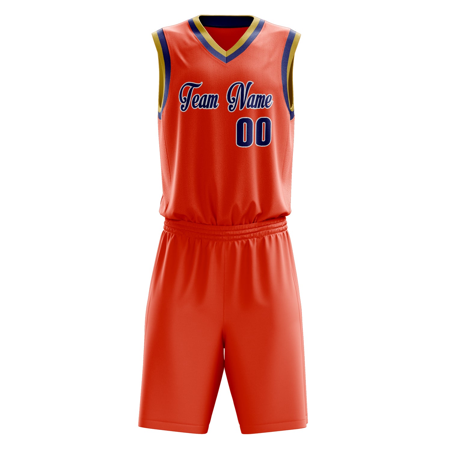 Maßgeschneidertes professionelles Orange Königsblau Basketballtrikot-Set