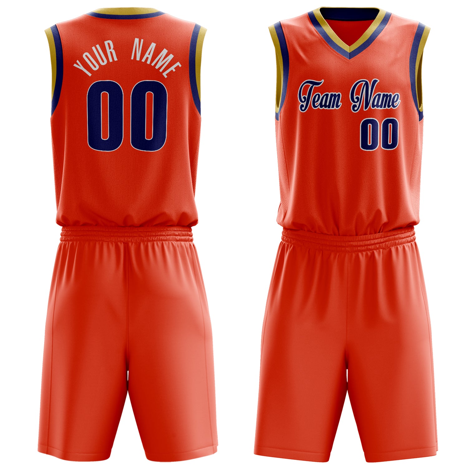 Maßgeschneidertes professionelles Orange Königsblau Basketballtrikot-Set BS03240701JG149