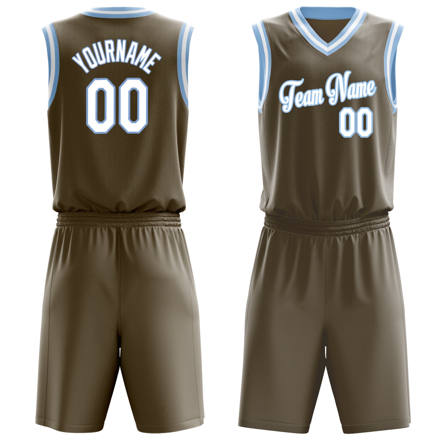 Maßgeschneidertes professionelles Oliv Weiß Basketballtrikot-Set BS03240701XE123