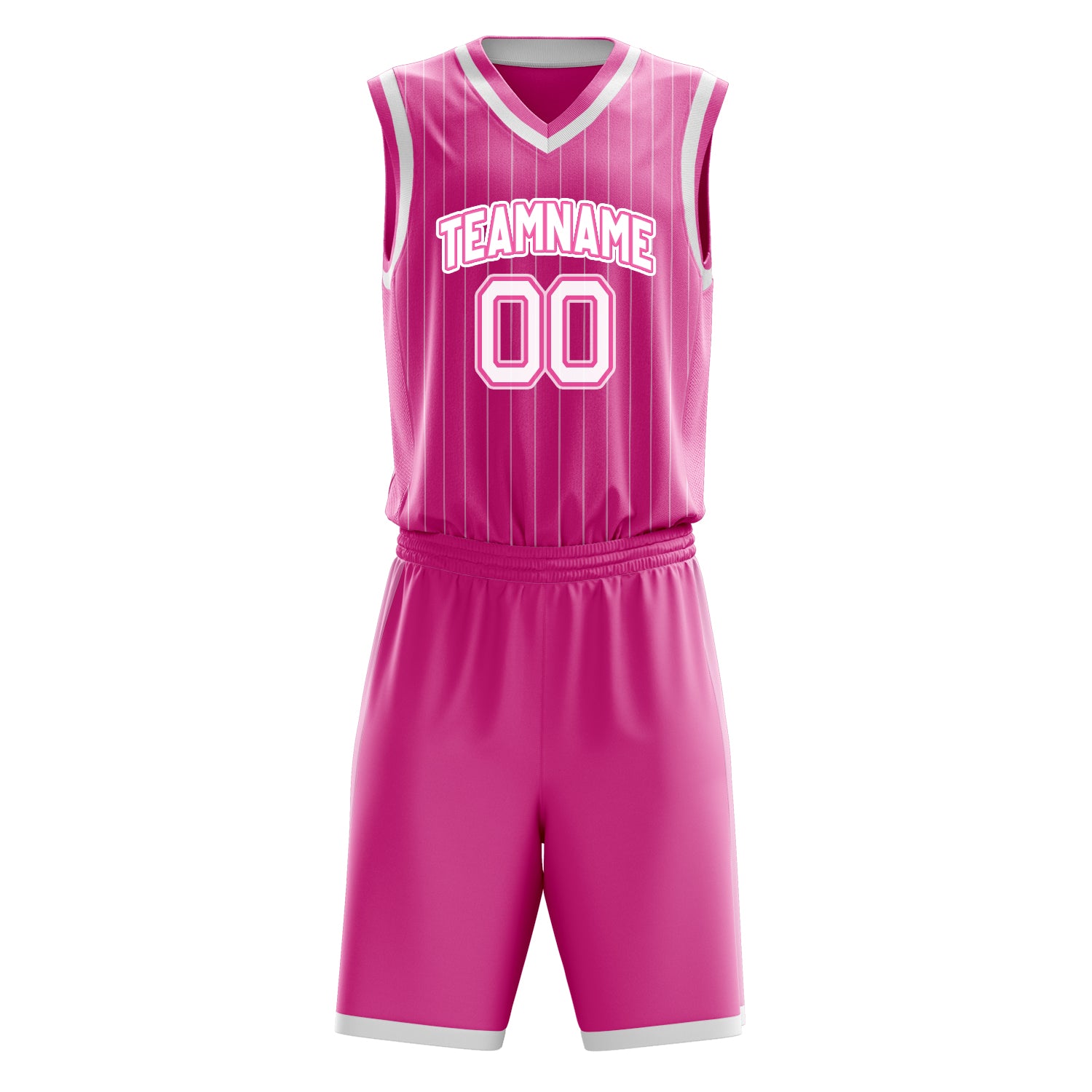 Maßgeschneidertes professionelles Rosa Weiß Basketballtrikot-Set